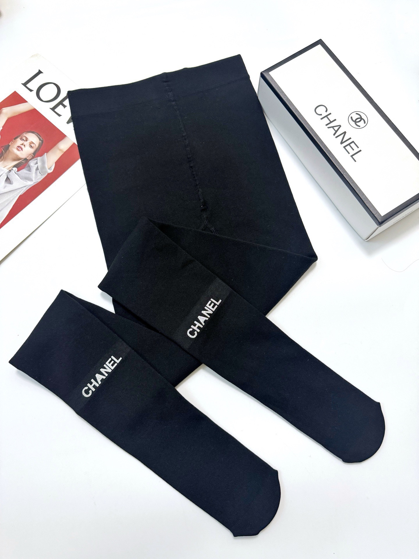 【加厚款】 配包装🌟【一盒一双】🌟Chanel 香奈儿 ins爆款，加厚加绒连裤袜 ，🌟对版高货！超大弹