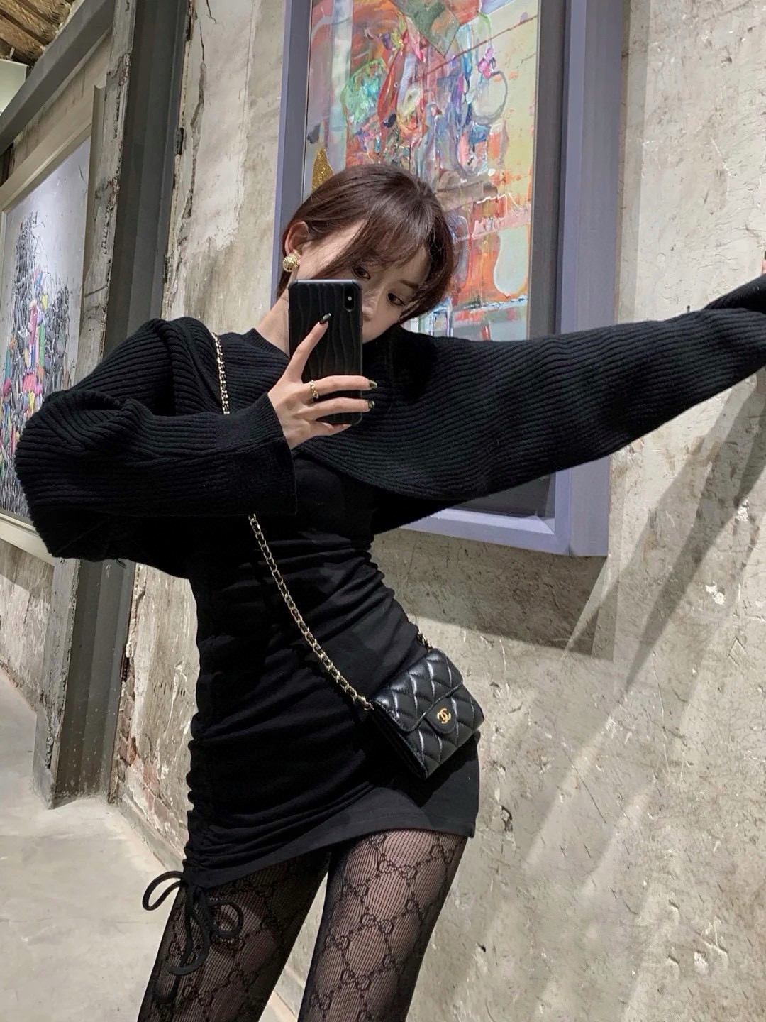 。配包装【一盒一双】🌟Gucci爆款双G字母网袜 🌟【腰部带logo】好看到爆炸 ，欧美大牌丝袜🔥🌟潮人