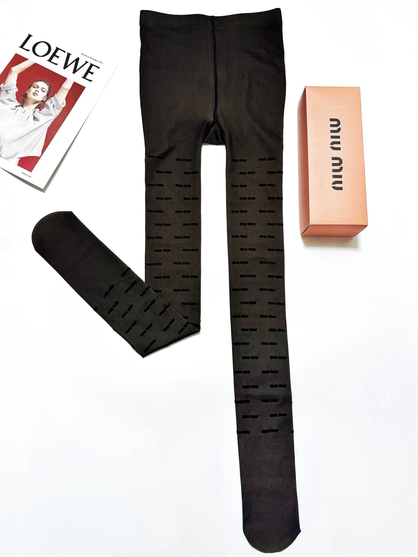 【加厚款 克重100g】 配包装🌟【一盒一双】🌟缪缪 miumiu ins爆款，秋冬加厚丝袜 ，水光黑丝