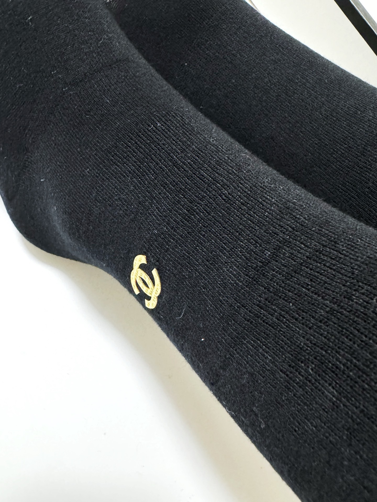 配包装🌟【一盒一双】🌟Chanel 香奈儿 经典双C字母logo纯棉长筒袜 小腿袜🌟ins爆款！专柜在售