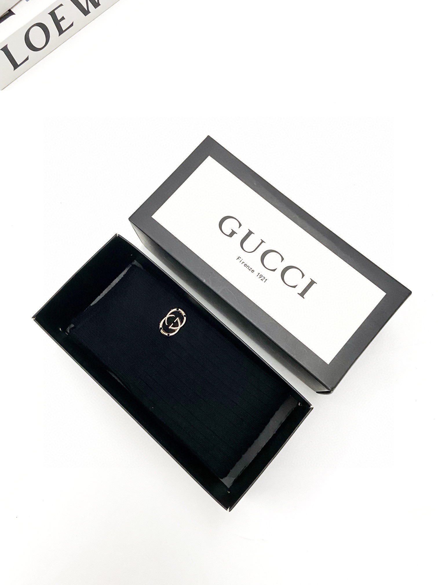 配包装🌟【一盒一双】🌟Gucci 古琦 经典字母logo纯棉长筒袜 小腿袜🌟重工装饰个性时尚🌟ins爆款