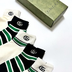 配包装🌟【一盒5 双】春季新款 🌟古琦 Gucci 经典刺绣字母logo 纯棉短筒袜 ,ins超火爆 配包装🌟【一盒5 双】春季新款 🌟古琦 Gucci 经典刺绣字母logo 纯棉短筒袜 ,ins超火爆