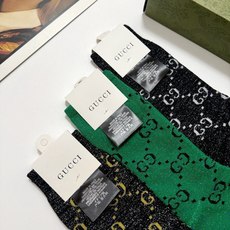 配包装🌟【一盒3双】🌟Gucci 古奇 爆款金银丝中筒袜 。双针 混纺金银丝材质,超完美结合,款式经典, 配包装🌟【一盒3双】🌟Gucci 古奇 爆款金银丝中筒袜 。双针 混纺金银丝材质,超完美结合,款式经典,