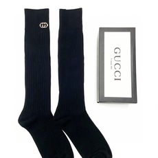 配包装🌟【一盒一双】🌟Gucci 古琦 经典字母logo纯棉长筒袜 小腿袜🌟重工装饰个性时尚🌟ins 配包装🌟【一盒一双】🌟Gucci 古琦 经典字母logo纯棉长筒袜 小腿袜🌟重工装饰个性时尚🌟ins