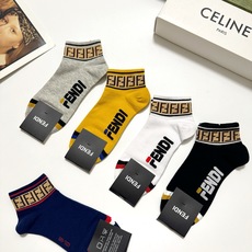 配包装 🌟【一盒5 双】男女同款 🌟Fendi 芬迪 经典字母logo 纯棉短筒袜 ,ins超火爆短袜 纯棉面料, 配包装 🌟【一盒5 双】男女同款 🌟Fendi 芬迪 经典字母logo 纯棉短筒袜 ,ins超火爆短袜 纯棉面料,