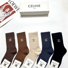 配包装 🌟【一盒5 双】 🌟Celine 赛琳 经典刺绣字母logo 羊绒混纺中筒袜 ,软糯亲肤,ins超火爆配色 配包装 🌟【一盒5 双】 🌟Celine 赛琳 经典刺绣字母logo 羊绒混纺中筒袜 ,软糯亲肤,ins超火爆配色