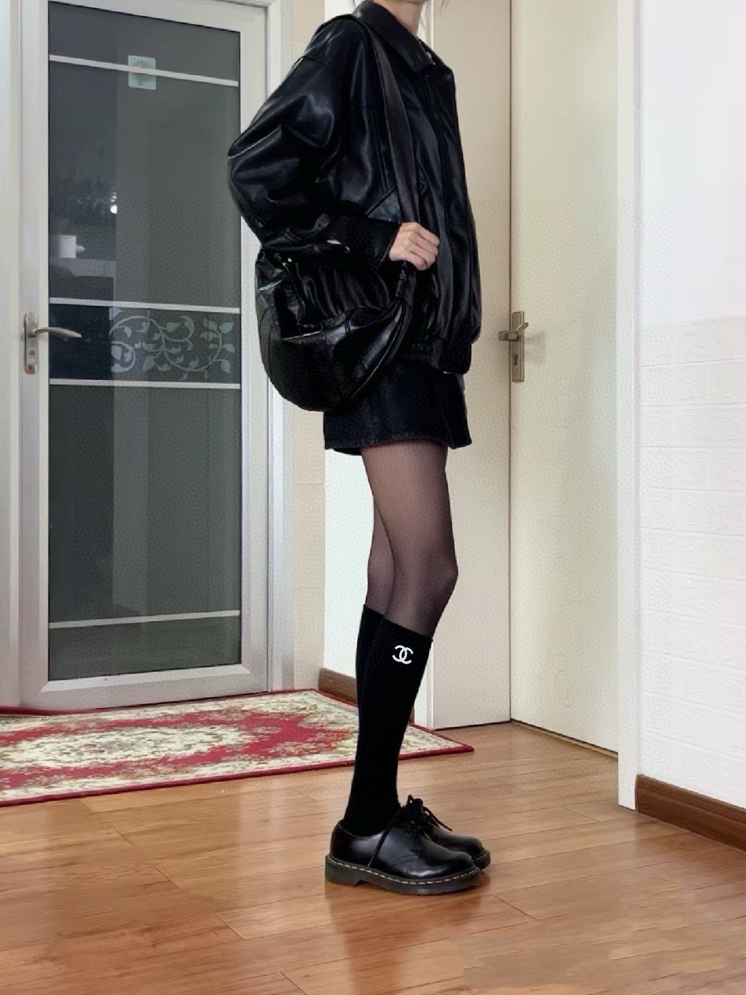 配包装 🌟【一盒一双】 🌟Chanel 香奈儿 经典字母logo纯棉长筒袜  小腿袜 🌟重工装饰个性时尚 🌟ins爆款！