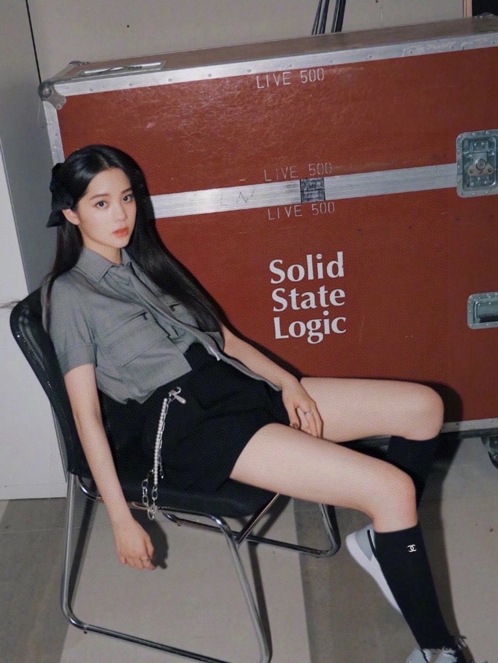 配包装 🌟【一盒一双】 🌟Chanel 香奈儿 经典字母logo纯棉长筒袜  小腿袜 🌟重工装饰个性时尚 🌟ins爆款！