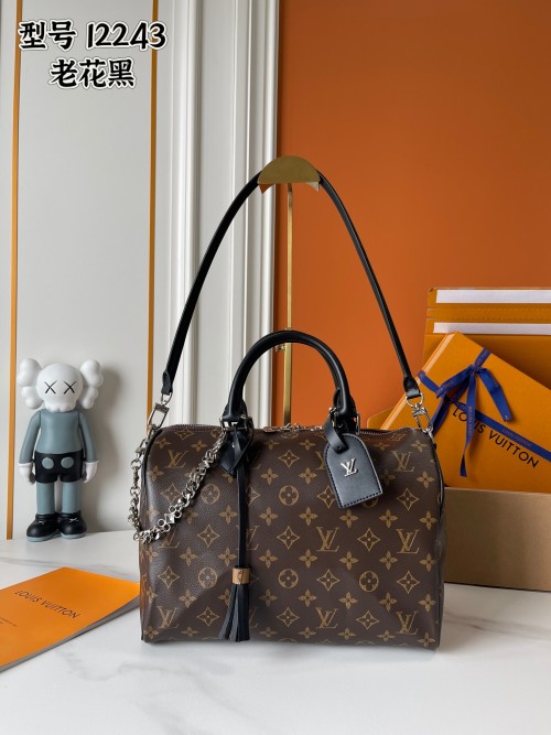 Louis Vuitton Speedy Soft 30 Boho Handbag Monogram Canvas with Leather Lining 1 Louis Vuitton Speedy Soft 30 Boho Handbag Monogram Canvas with Leather Lining