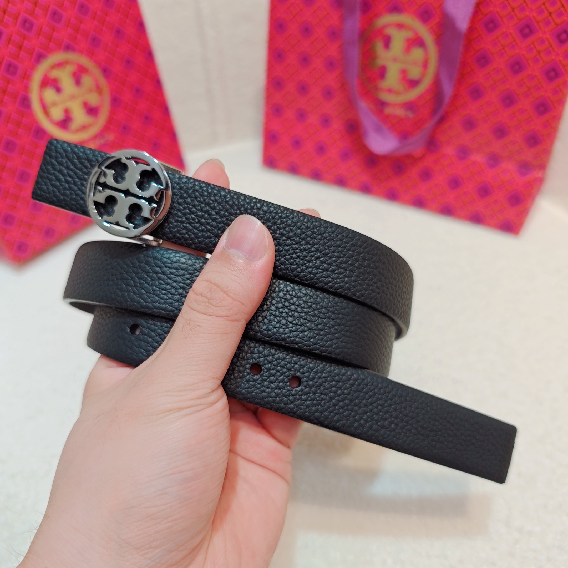 💥💥💥2.5cm托里伯奇腰带，双面头层牛皮，长度：75.80.85.90.95.100.欧，铜五金扣原版