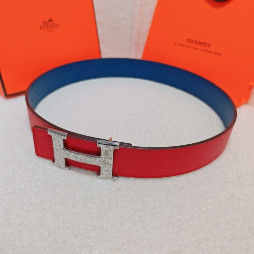 Hermes Reversible Leather Belt 4.0 cm with H Buckle, Premium Quality