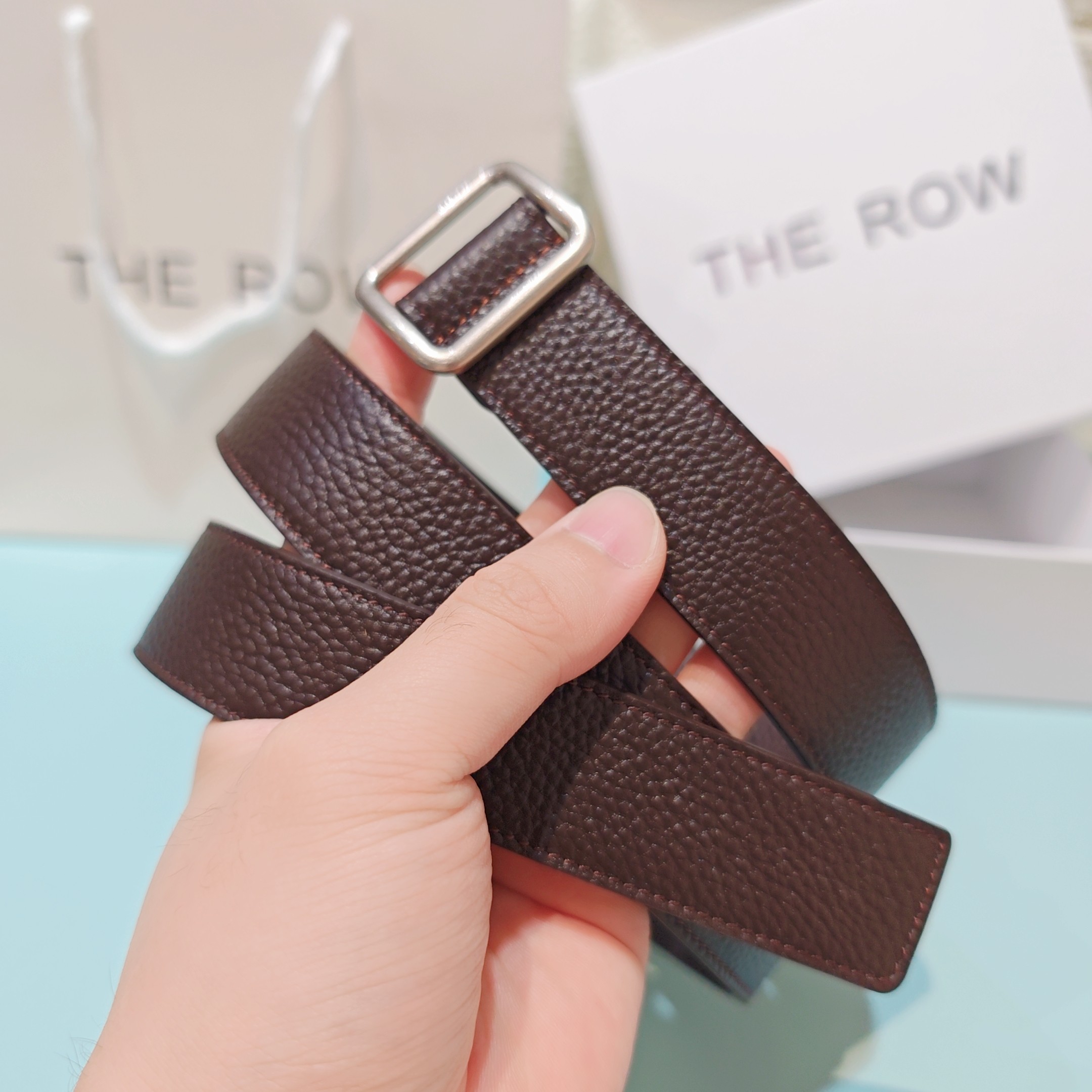 💥💥💥3.0cm THE ROW腰带，双面头层牛皮，长度：75.80.85.90.95.100.欧，铜五