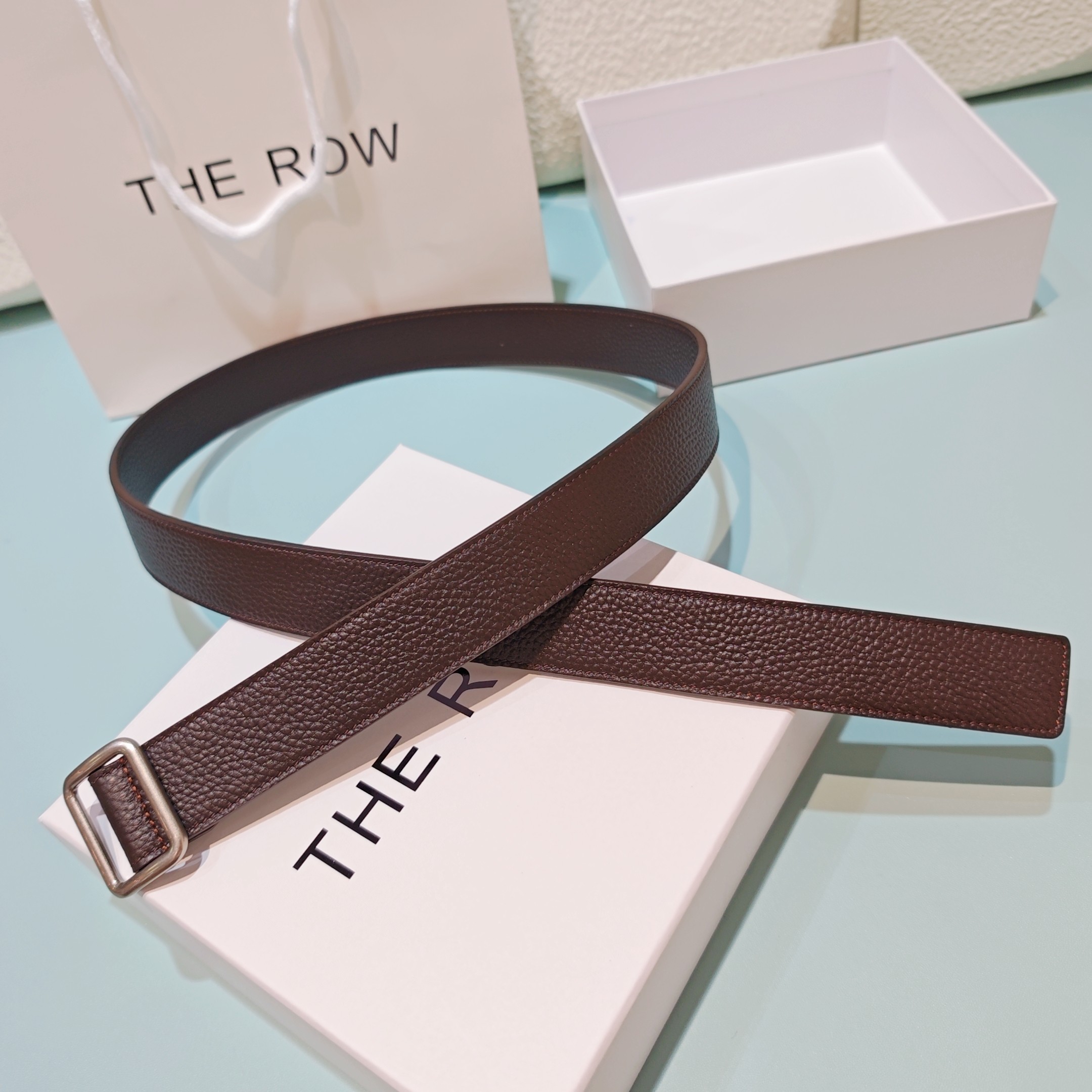 💥💥💥3.0cm THE ROW腰带，双面头层牛皮，长度：75.80.85.90.95.100.欧，铜五