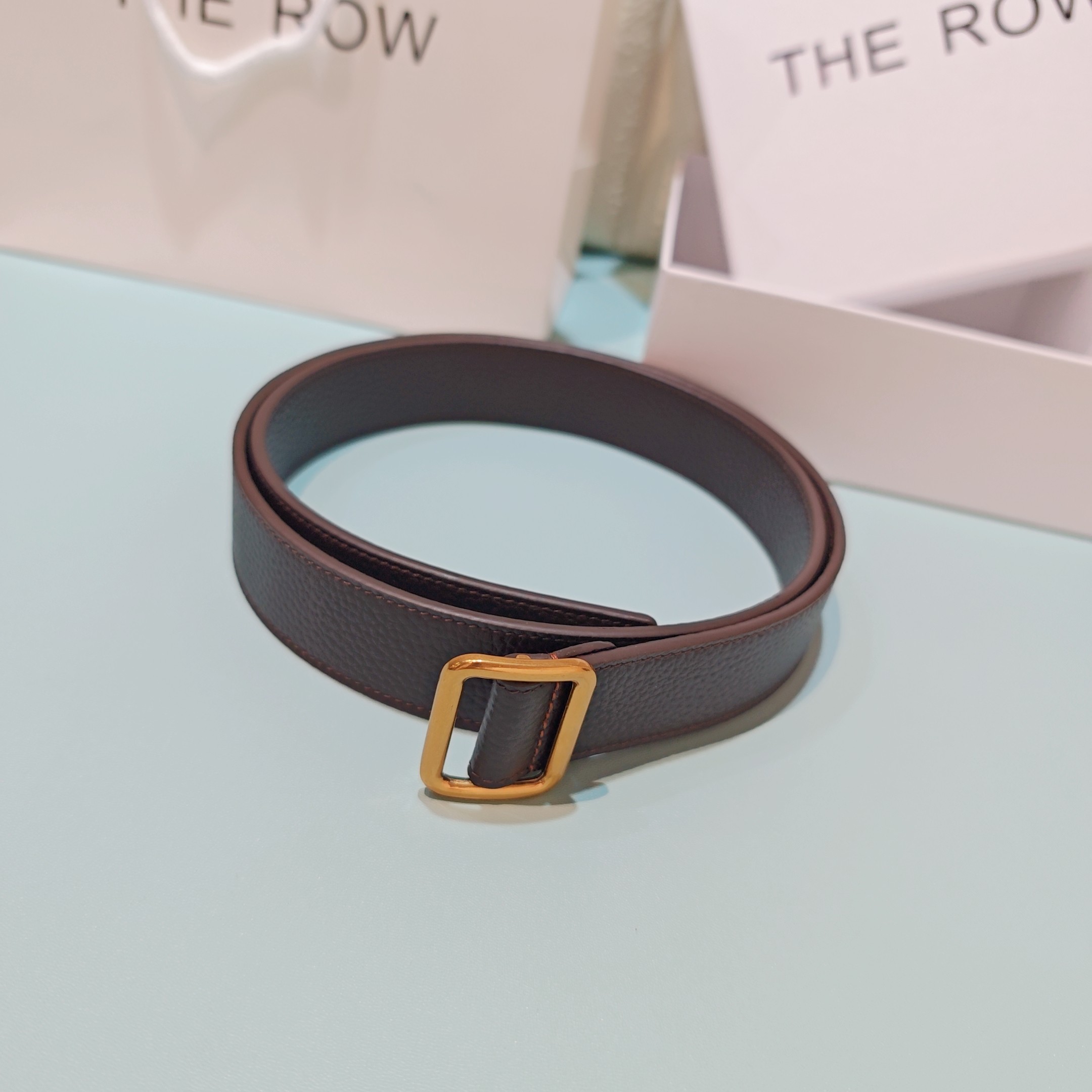 💥💥💥3.0cm THE ROW腰带，双面头层牛皮，长度：75.80.85.90.95.100.欧，铜五