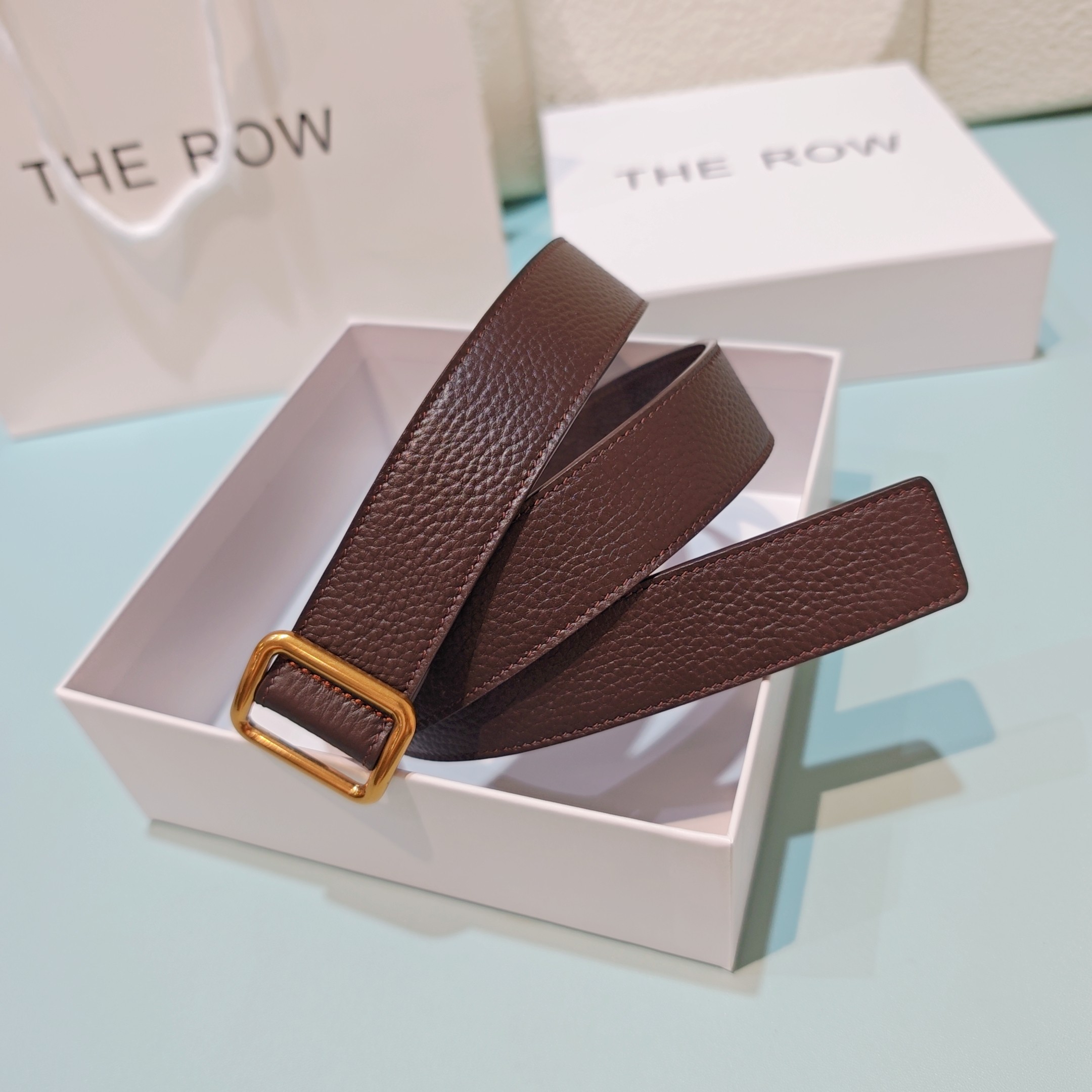 💥💥💥3.0cm THE ROW腰带，双面头层牛皮，长度：75.80.85.90.95.100.欧，铜五