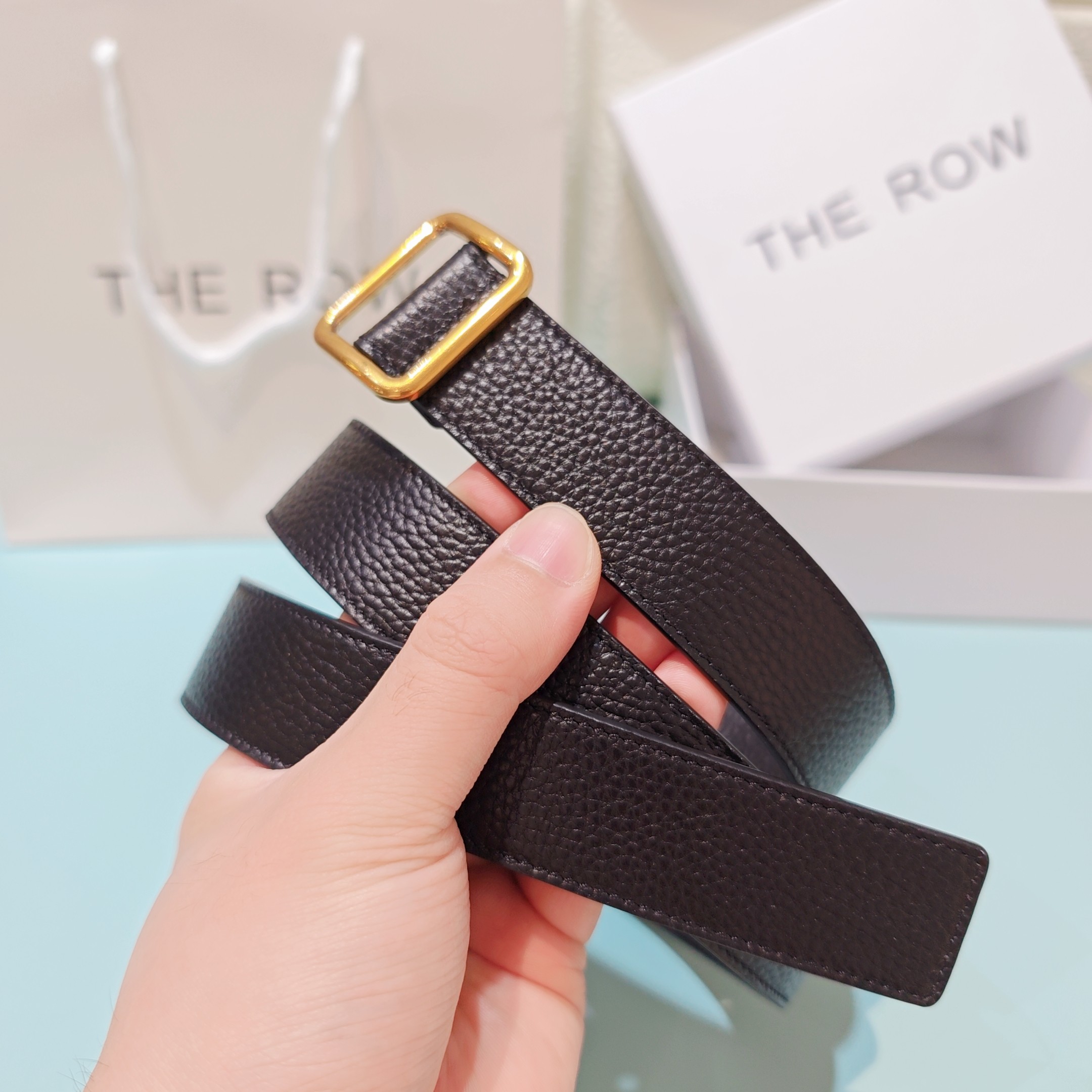 💥💥💥3.0cm THE ROW腰带，双面头层牛皮，长度：75.80.85.90.95.100.欧，铜五