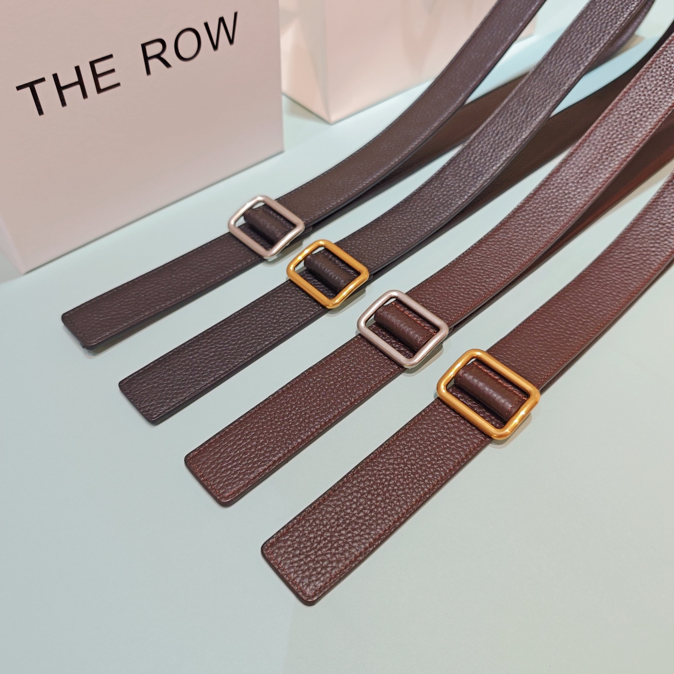 💥💥💥3.0cm THE ROW腰带，双面头层牛皮，长度：75.80.85.90.95.100.欧，铜五