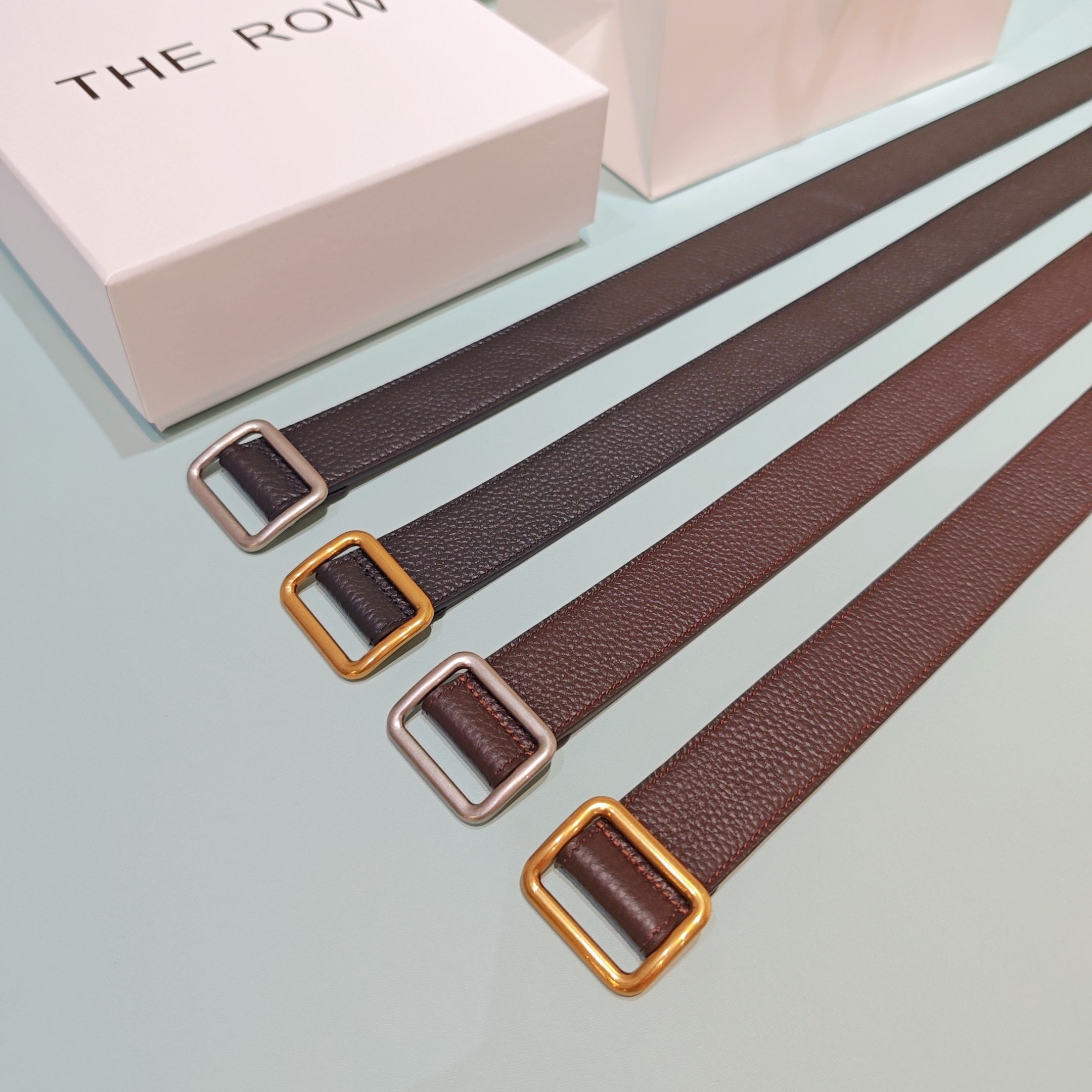 💥💥💥3.0cm THE ROW腰带，双面头层牛皮，长度：75.80.85.90.95.100.欧，铜五