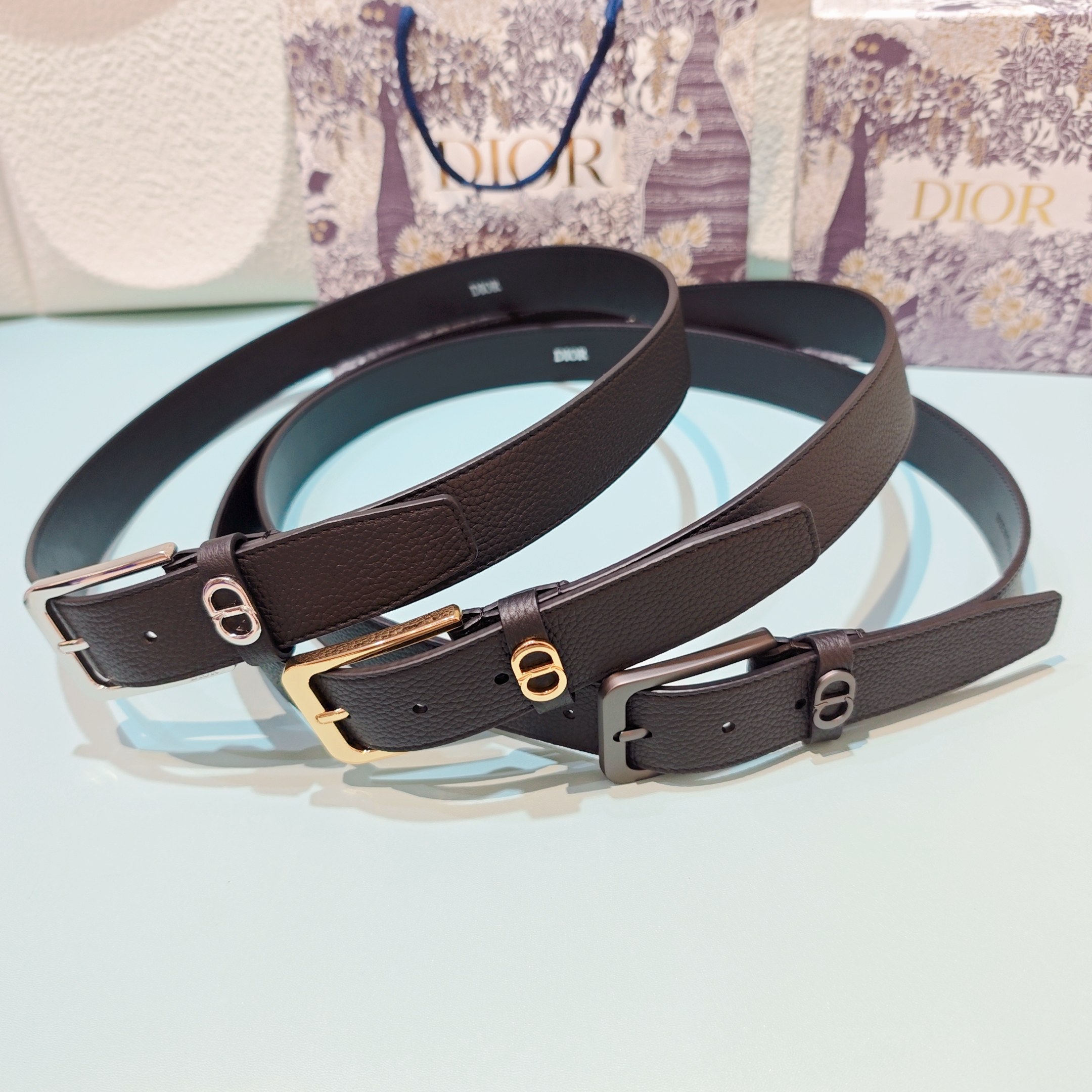 💥💥💥3.5cm 迪奥 腰带，双面头层牛皮，长度：75.80.85.90.95.100.欧，铜五金扣原版