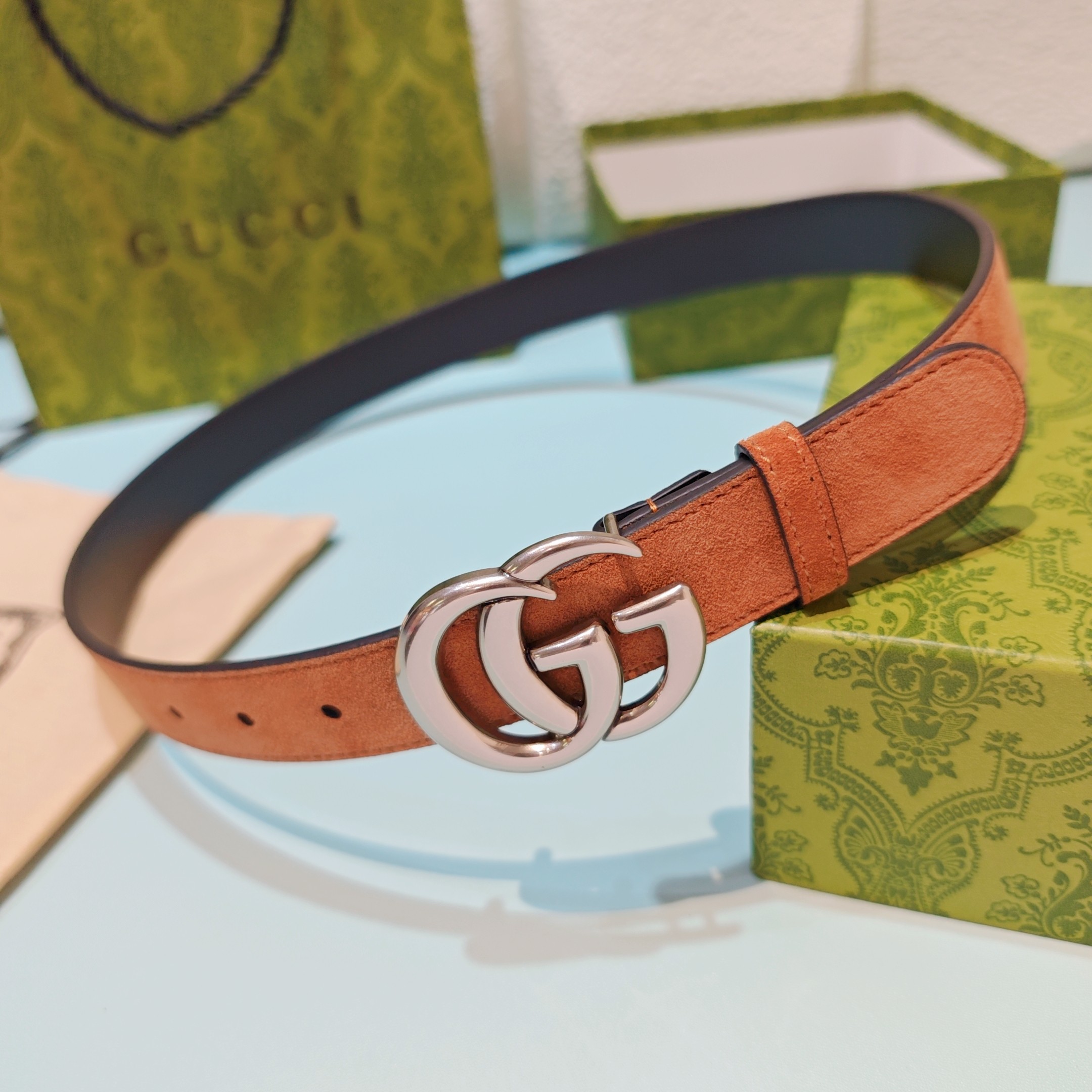 💥💥💥3.0cm 古驰 腰带，双面头层牛皮，长度：75.80.85.90.95.100.105欧，铜五金