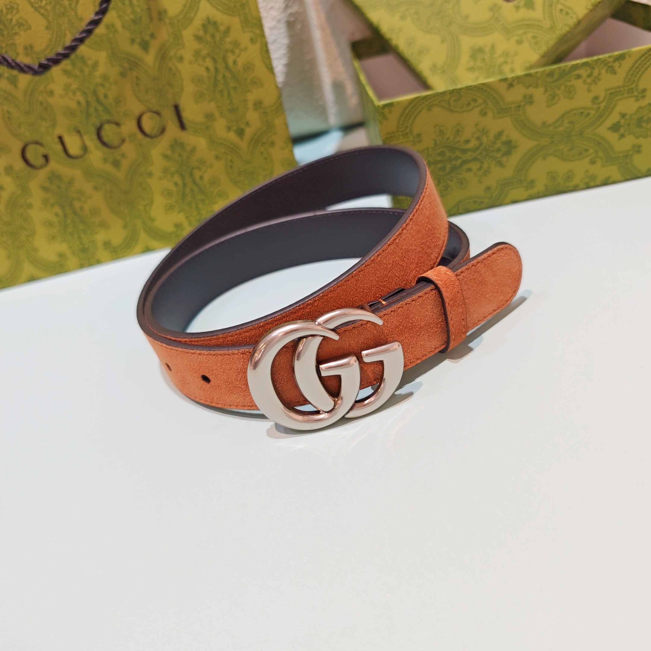 💥💥💥3.0cm 古驰 腰带，双面头层牛皮，长度：75.80.85.90.95.100.105欧，铜五金