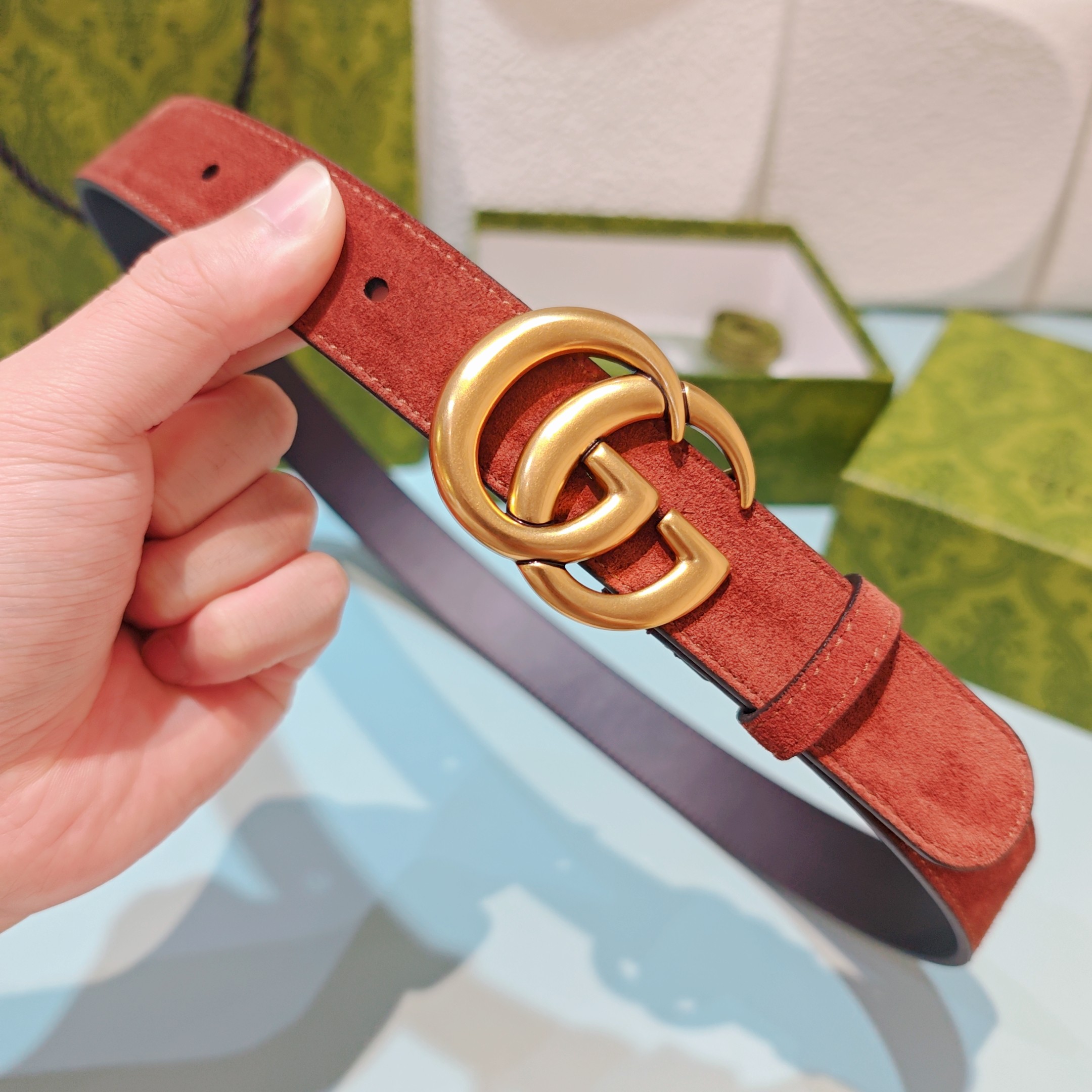 💥💥💥3.0cm 古驰 腰带，双面头层牛皮，长度：75.80.85.90.95.100.105欧，铜五金