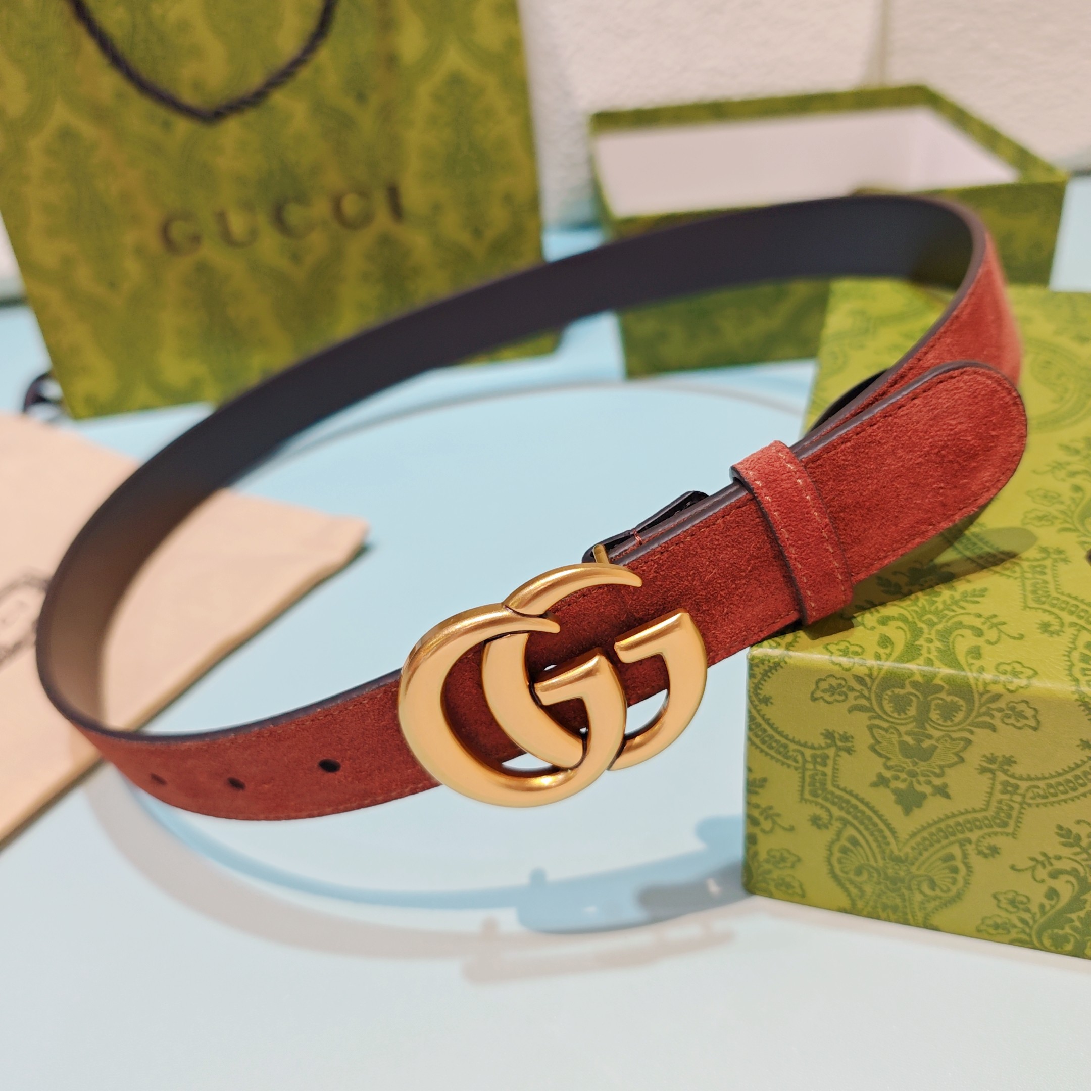 💥💥💥3.0cm 古驰 腰带，双面头层牛皮，长度：75.80.85.90.95.100.105欧，铜五金