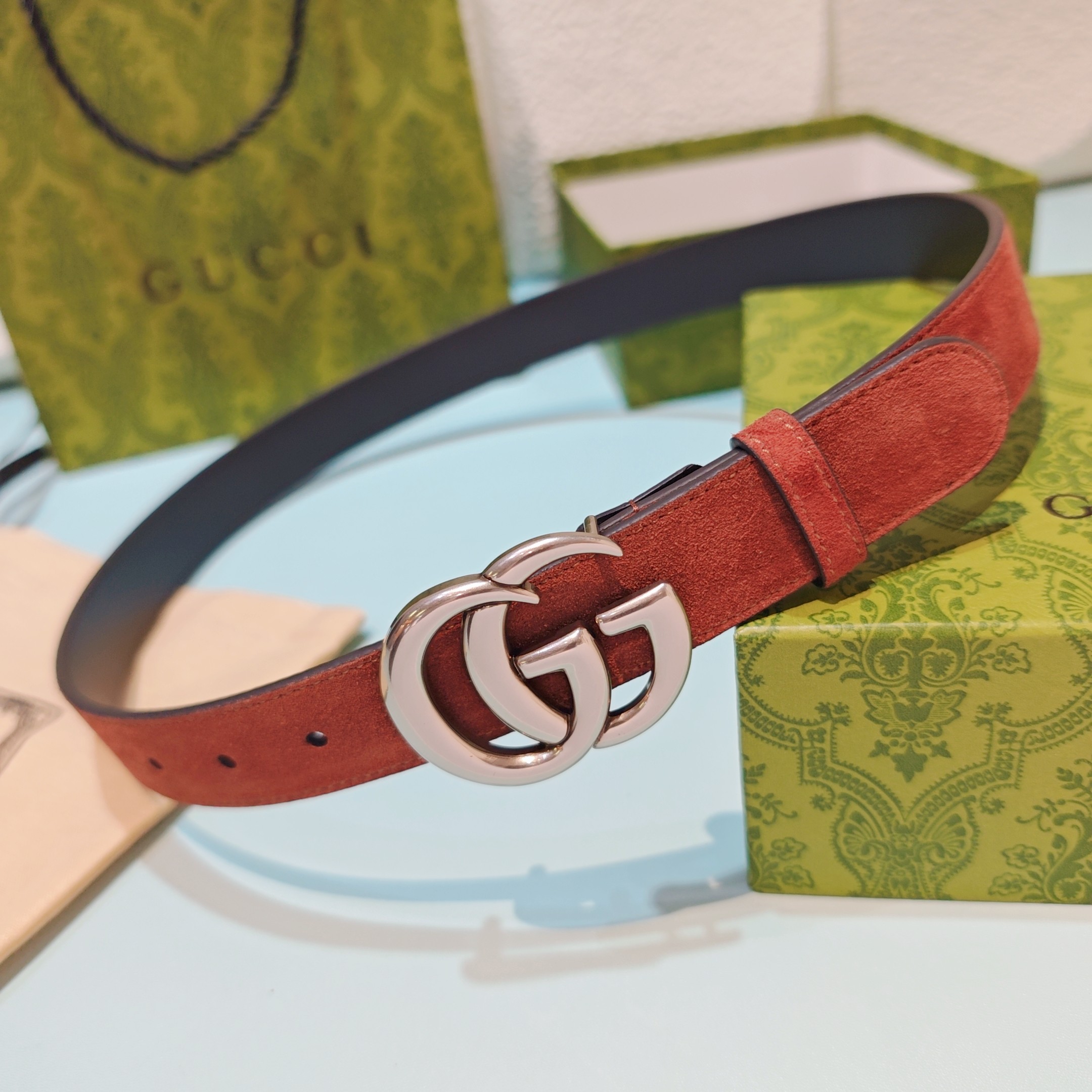 💥💥💥3.0cm 古驰 腰带，双面头层牛皮，长度：75.80.85.90.95.100.105欧，铜五金