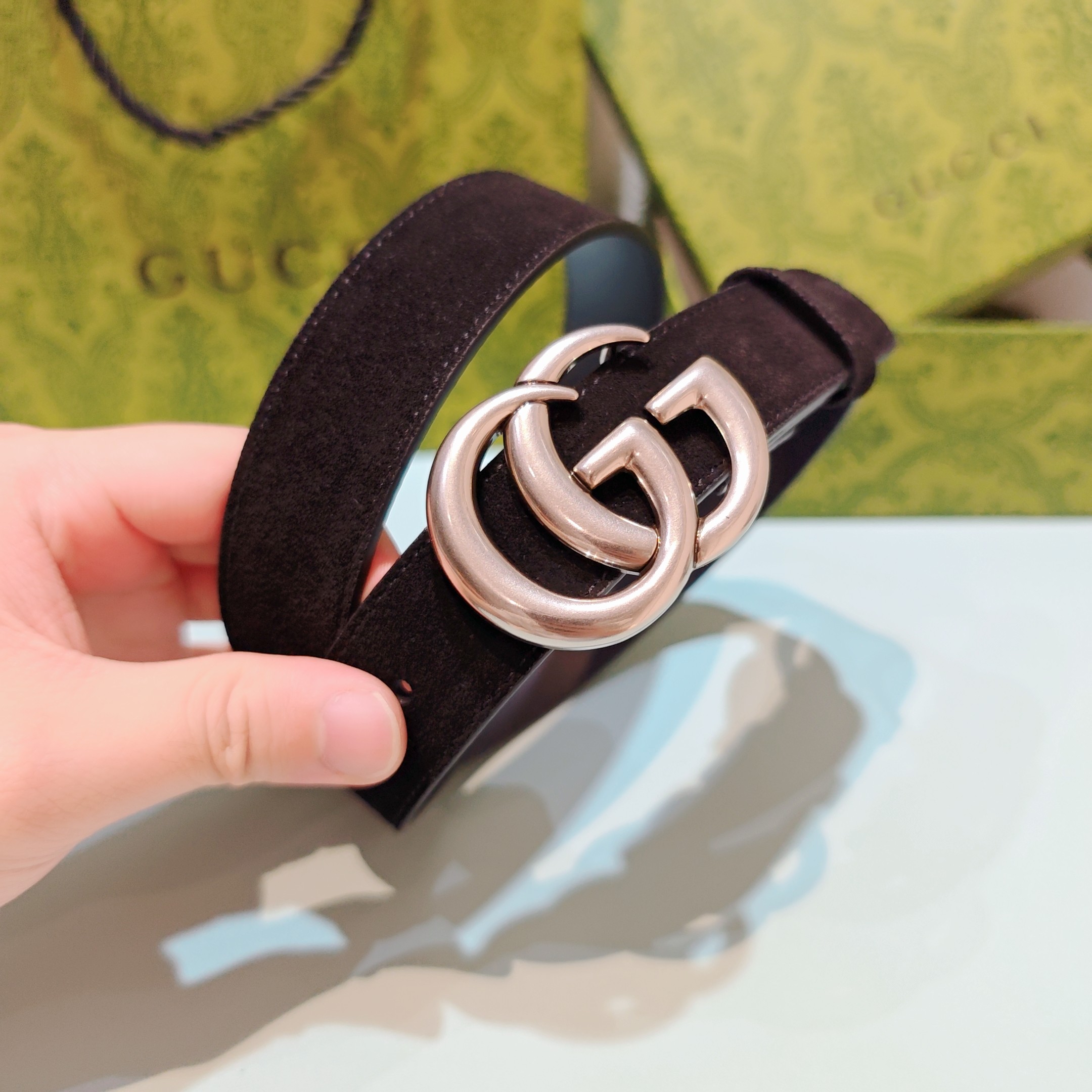 💥💥💥3.0cm 古驰 腰带，双面头层牛皮，长度：75.80.85.90.95.100.105欧，铜五金