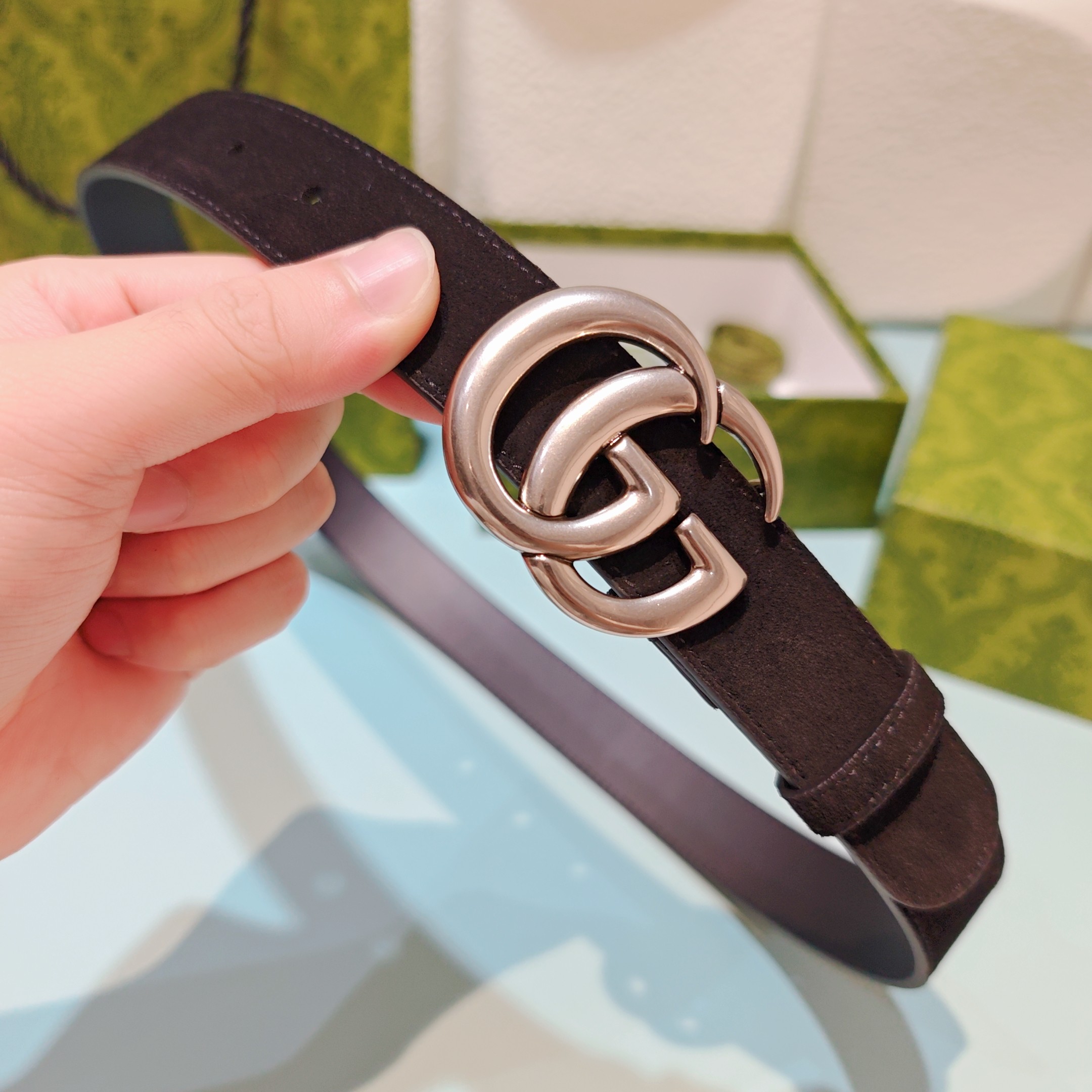 💥💥💥3.0cm 古驰 腰带，双面头层牛皮，长度：75.80.85.90.95.100.105欧，铜五金