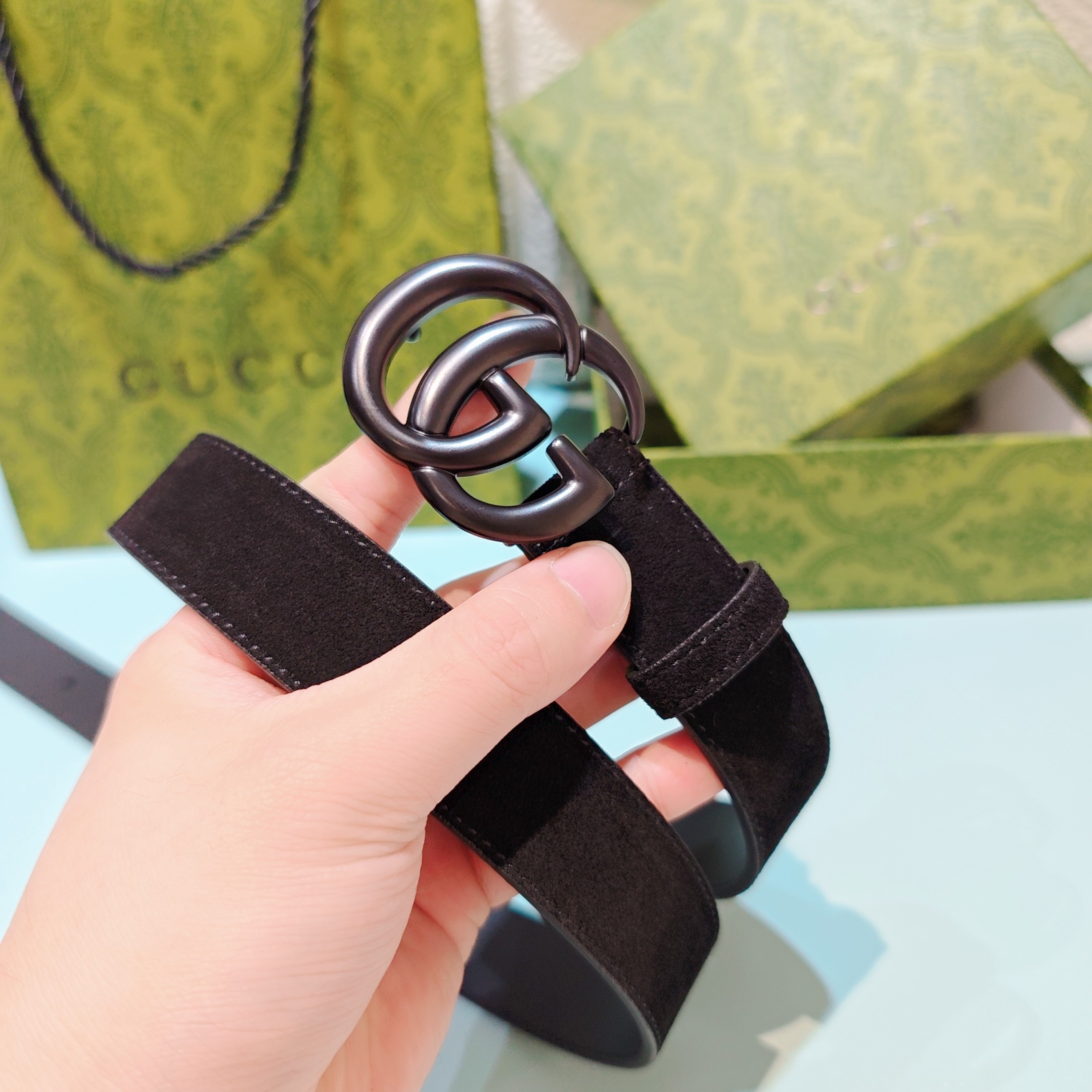 💥💥💥3.0cm 古驰 腰带，双面头层牛皮，长度：75.80.85.90.95.100.105欧，铜五金