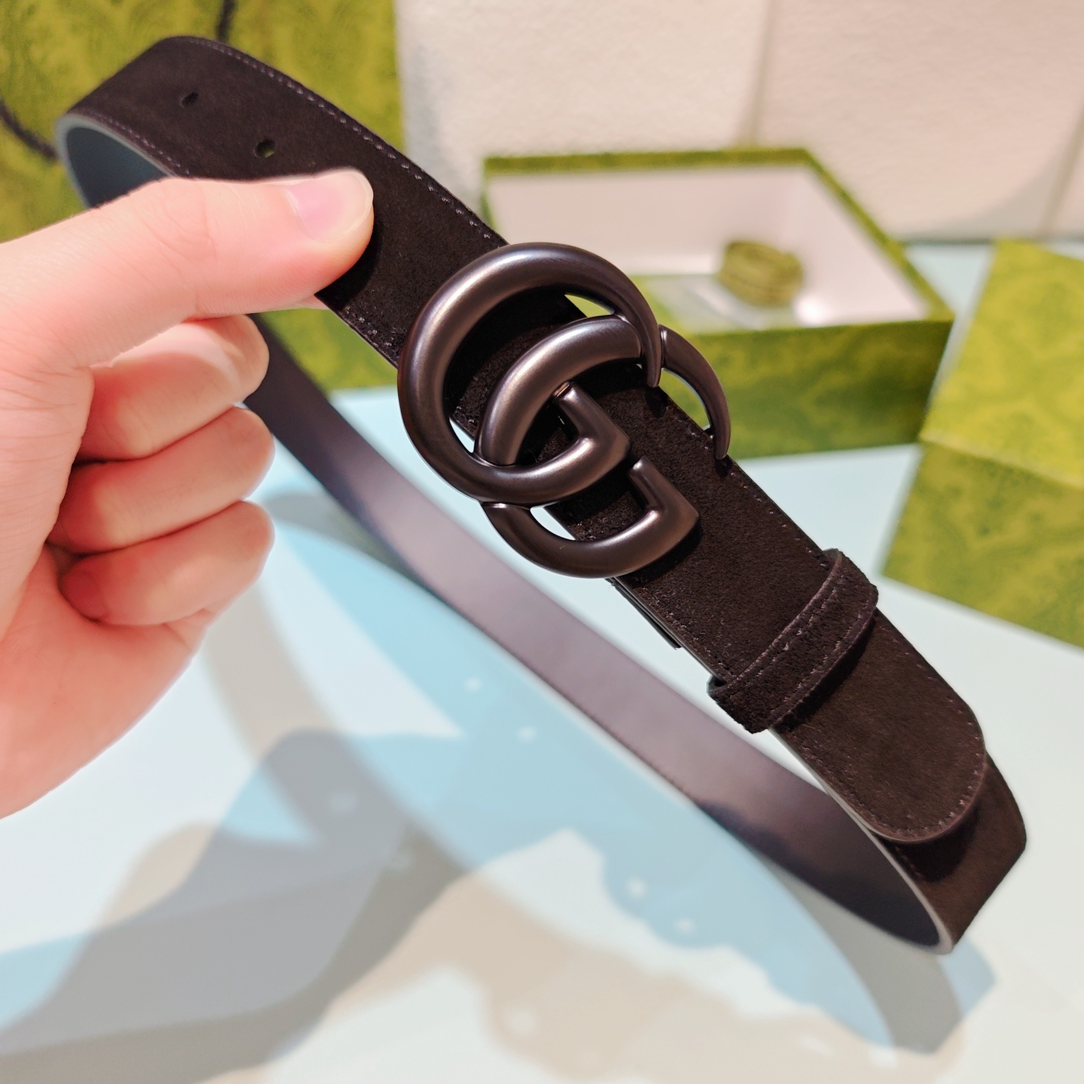 💥💥💥3.0cm 古驰 腰带，双面头层牛皮，长度：75.80.85.90.95.100.105欧，铜五金