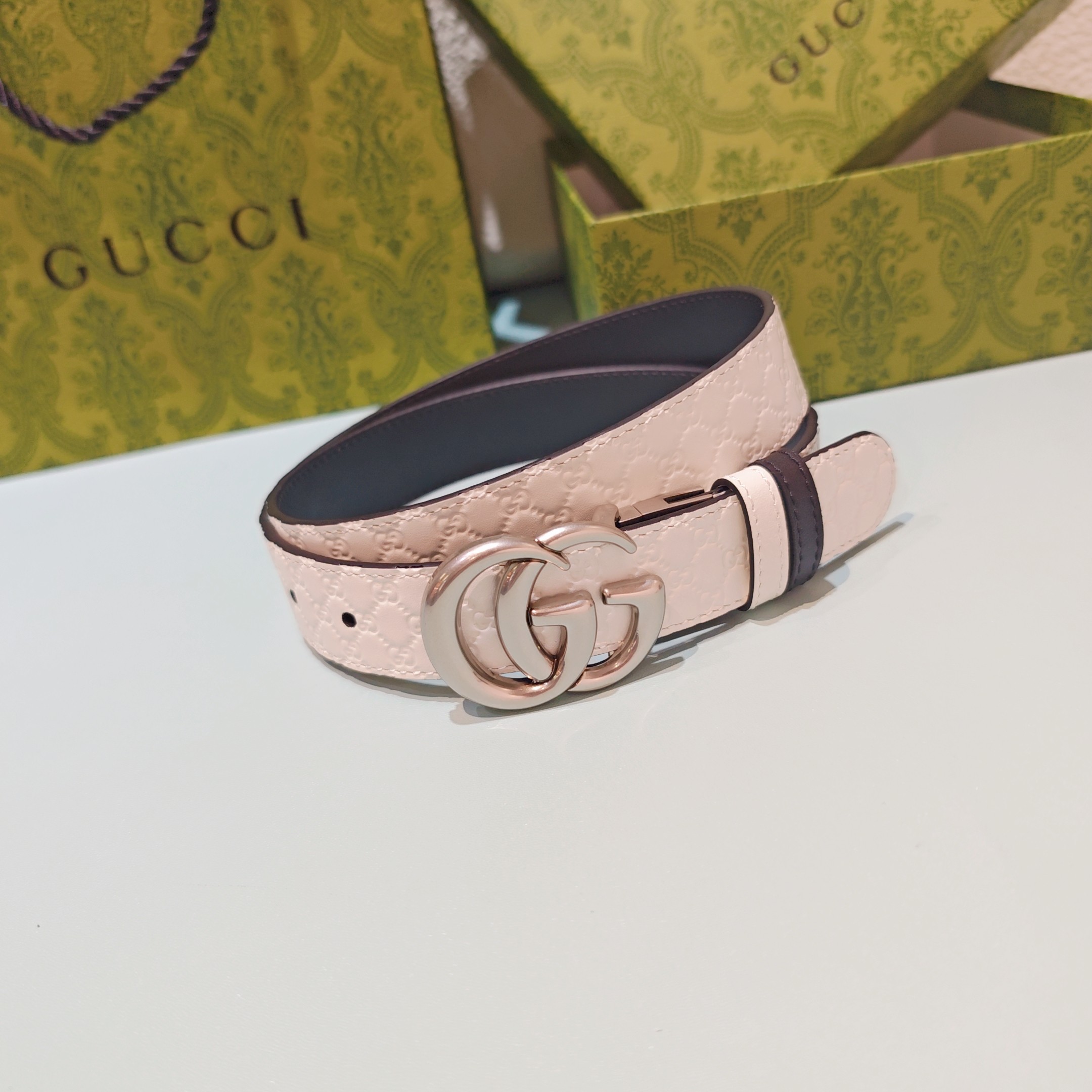 💥💥💥3.0cm 古驰 腰带，双面头层牛皮，长度：75.80.85.90.95.100.105欧，铜五金