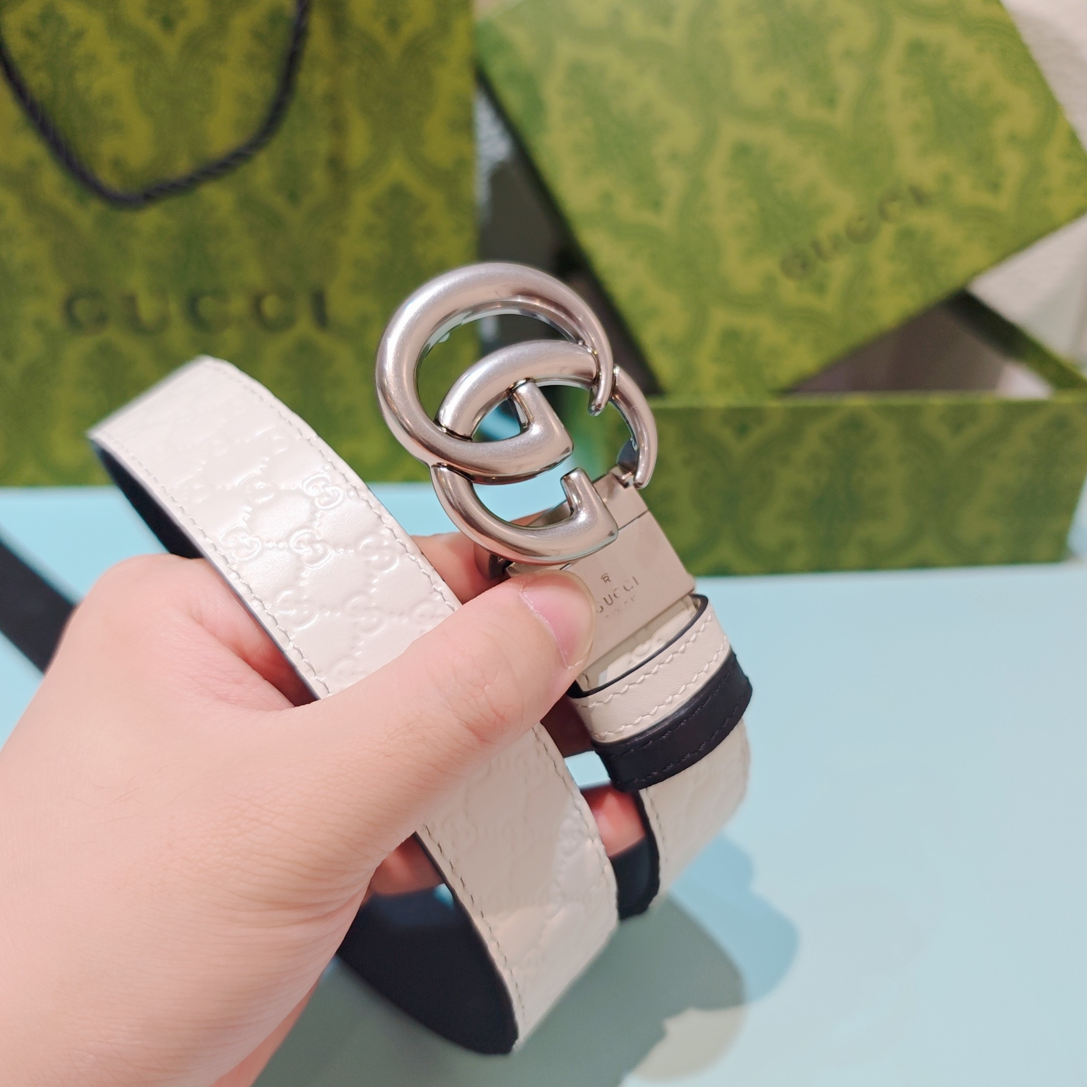 💥💥💥3.0cm 古驰 腰带，双面头层牛皮，长度：75.80.85.90.95.100.105欧，铜五金