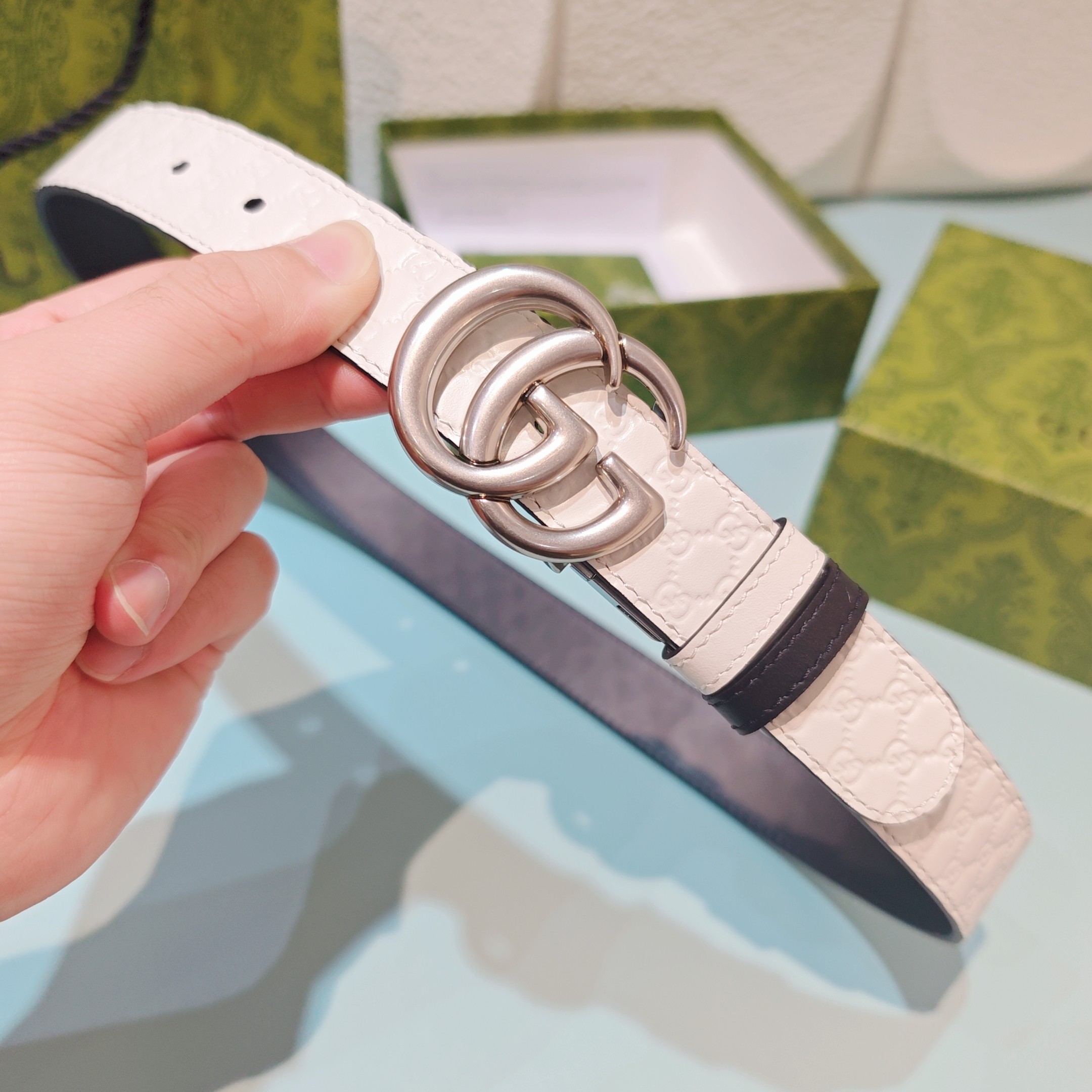 💥💥💥3.0cm 古驰 腰带，双面头层牛皮，长度：75.80.85.90.95.100.105欧，铜五金