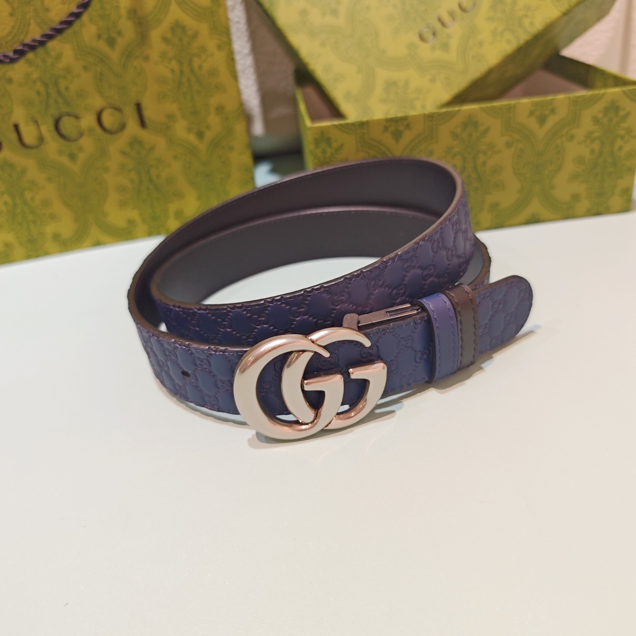 💥💥💥3.0cm 古驰 腰带，双面头层牛皮，长度：75.80.85.90.95.100.105欧，铜五金