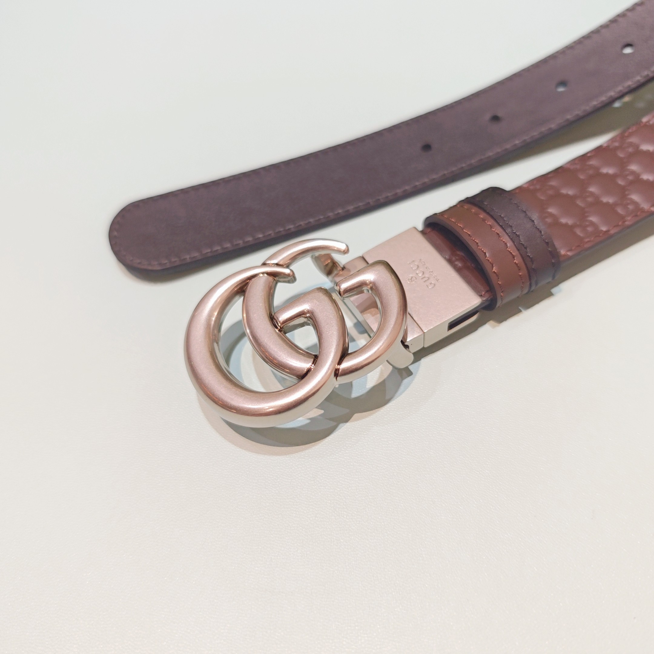 💥💥💥3.0cm 古驰 腰带，双面头层牛皮，长度：75.80.85.90.95.100.105欧，铜五金