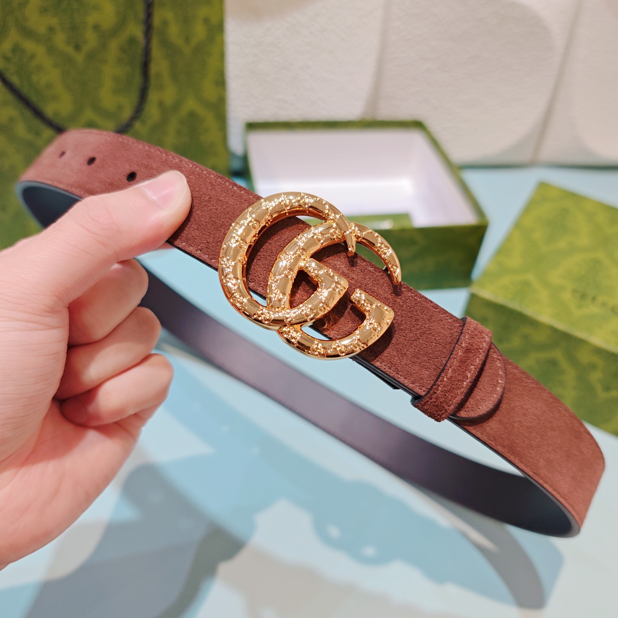 💥💥💥3.0cm 古驰 腰带，双面头层牛皮，长度：75.80.85.90.95.100.105欧，铜五金