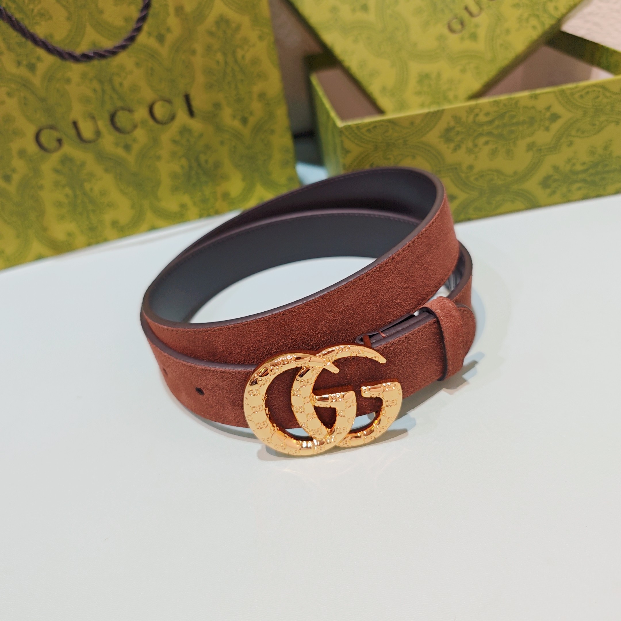 💥💥💥3.0cm 古驰 腰带，双面头层牛皮，长度：75.80.85.90.95.100.105欧，铜五金