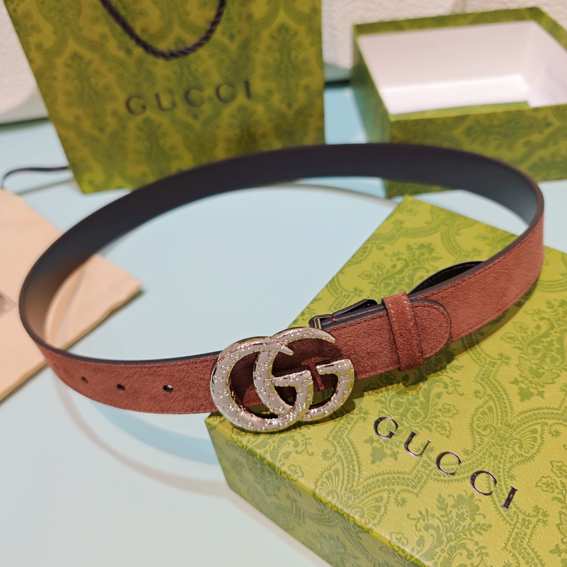 💥💥💥3.0cm 古驰 腰带，双面头层牛皮，长度：75.80.85.90.95.100.105欧，铜五金