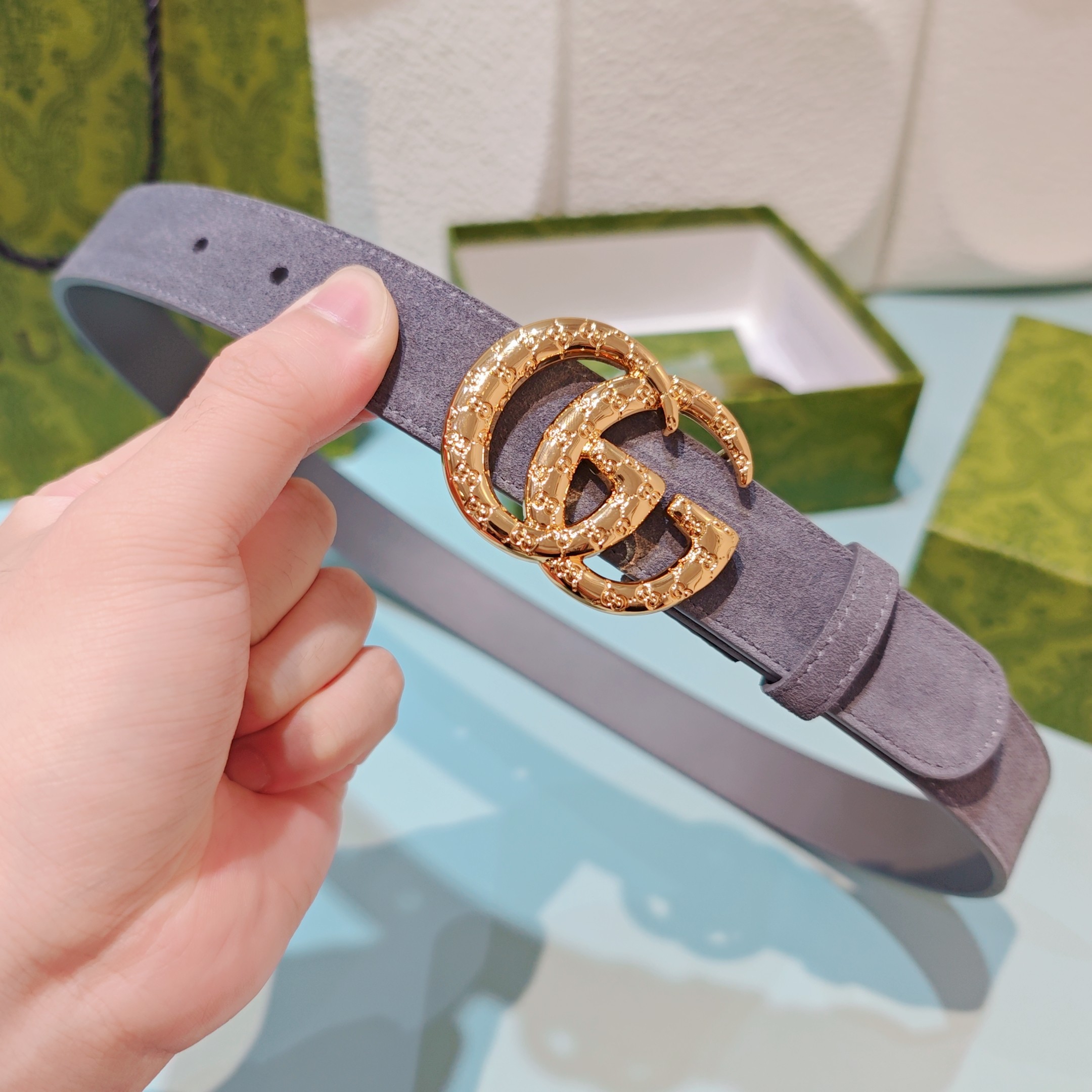 💥💥💥3.0cm 古驰 腰带，双面头层牛皮，长度：75.80.85.90.95.100.105欧，铜五金