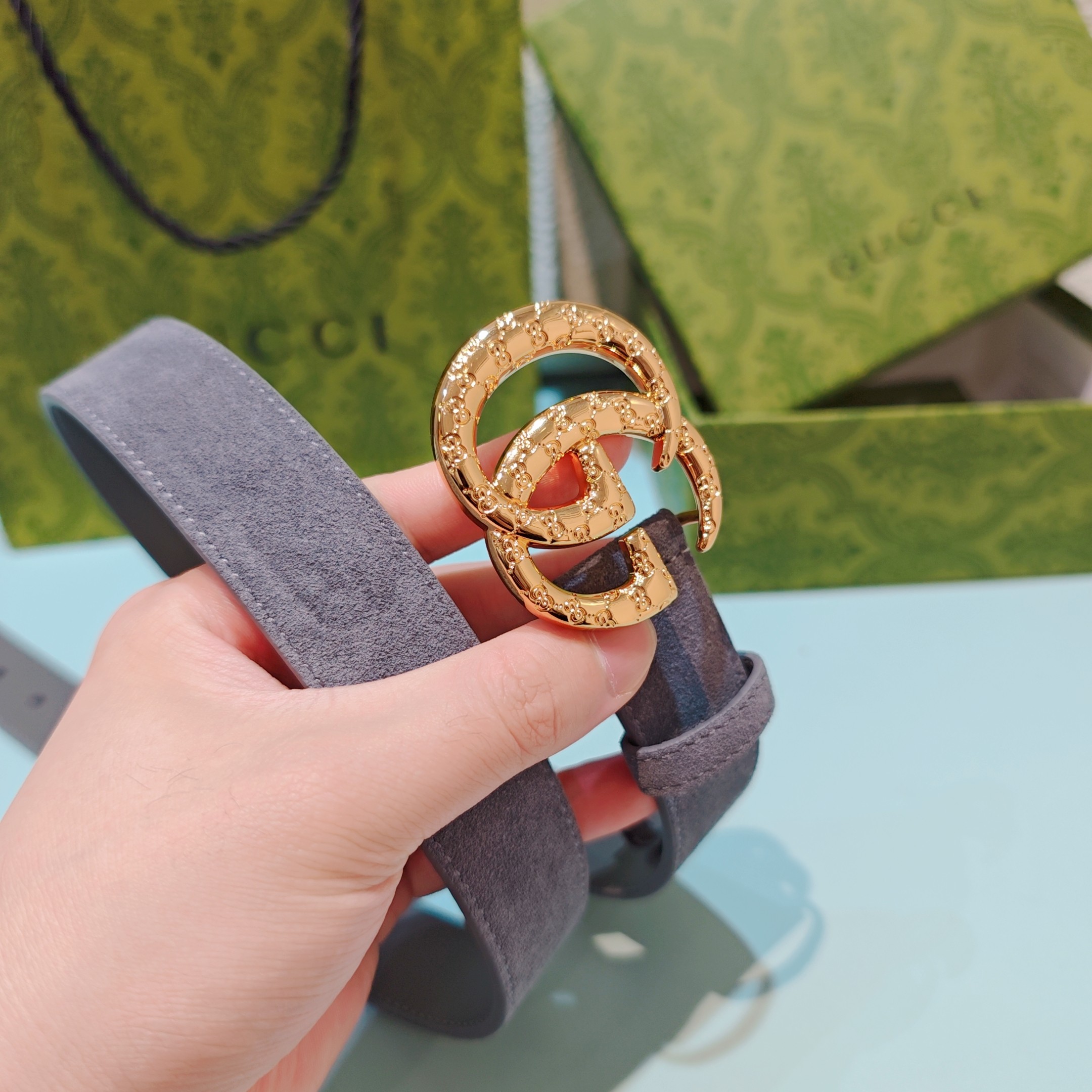 💥💥💥3.0cm 古驰 腰带，双面头层牛皮，长度：75.80.85.90.95.100.105欧，铜五金