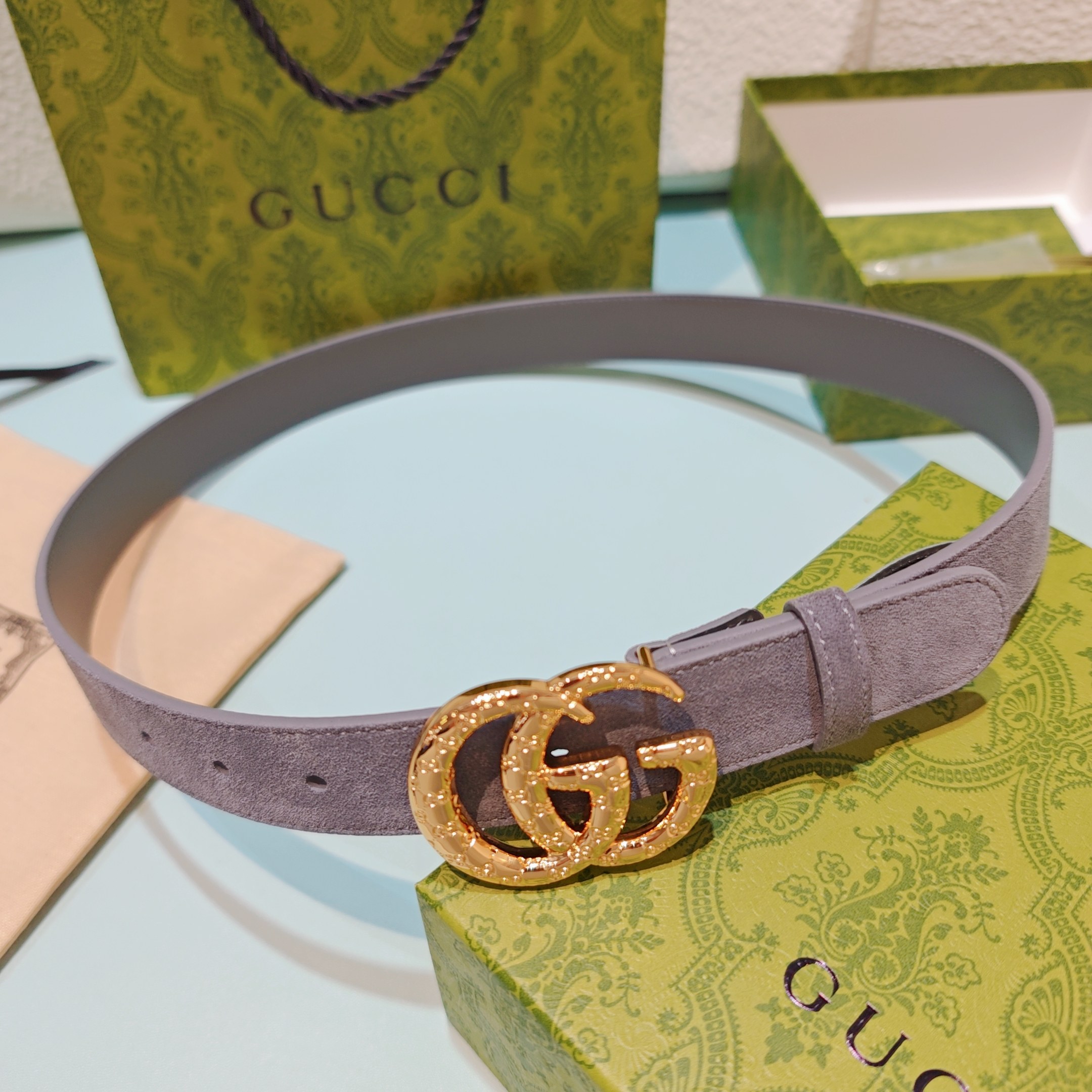 💥💥💥3.0cm 古驰 腰带，双面头层牛皮，长度：75.80.85.90.95.100.105欧，铜五金