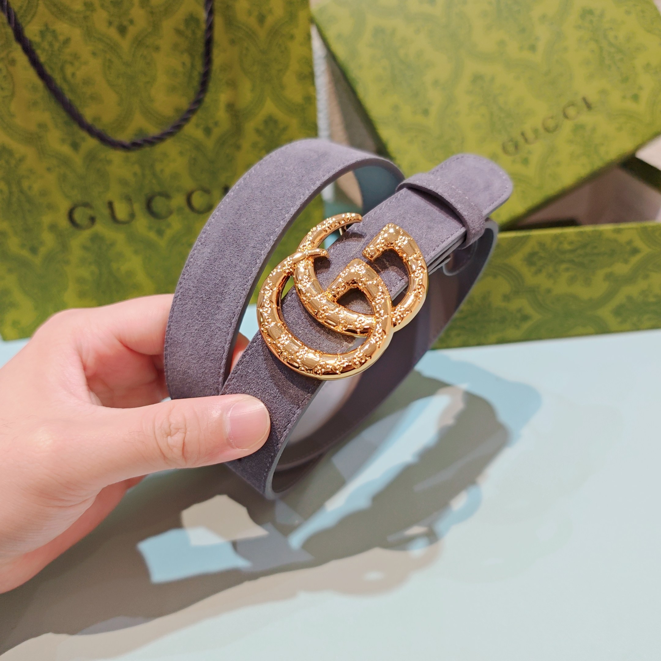 💥💥💥3.0cm 古驰 腰带，双面头层牛皮，长度：75.80.85.90.95.100.105欧，铜五金