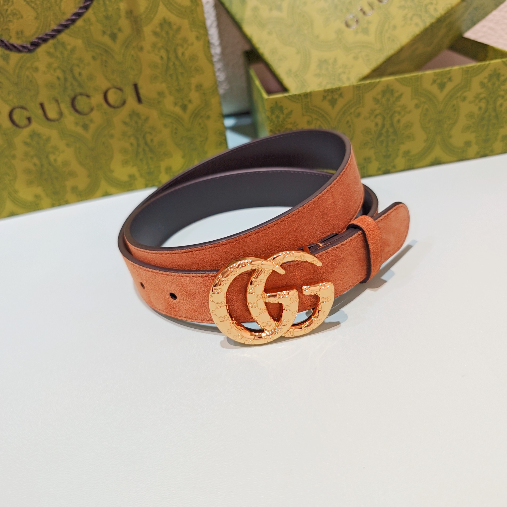 💥💥💥3.0cm 古驰 腰带，双面头层牛皮，长度：75.80.85.90.95.100.105欧，铜五金