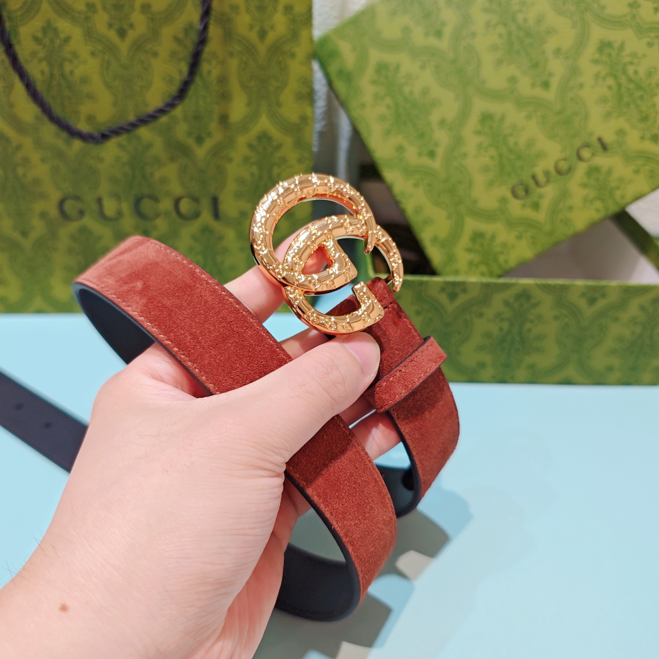 💥💥💥3.0cm 古驰 腰带，双面头层牛皮，长度：75.80.85.90.95.100.105欧，铜五金