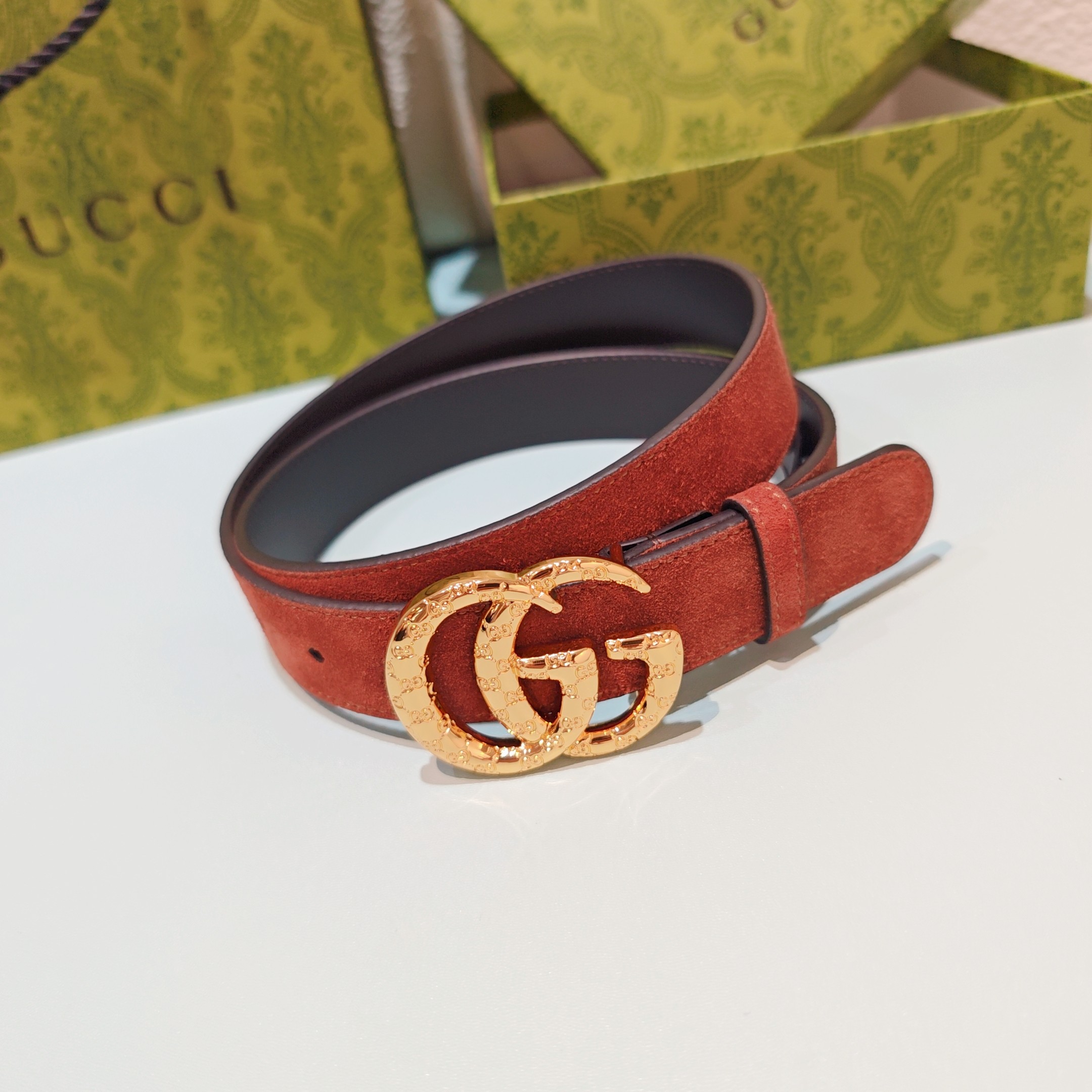 💥💥💥3.0cm 古驰 腰带，双面头层牛皮，长度：75.80.85.90.95.100.105欧，铜五金