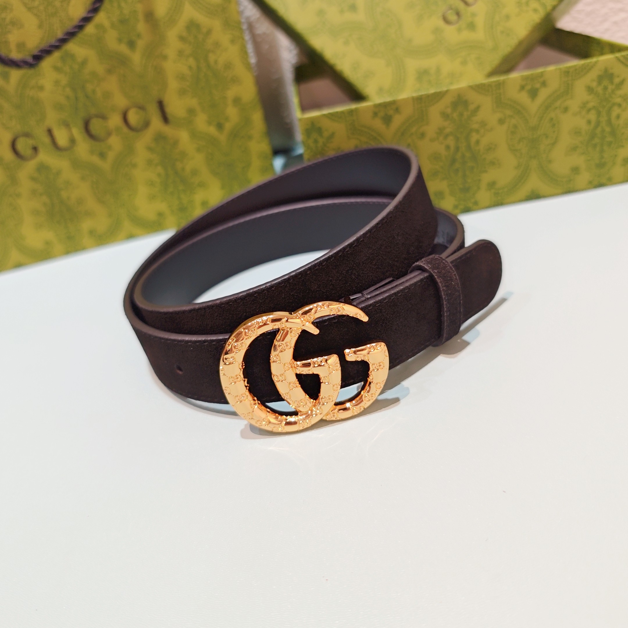 💥💥💥3.0cm 古驰 腰带，双面头层牛皮，长度：75.80.85.90.95.100.105欧，铜五金