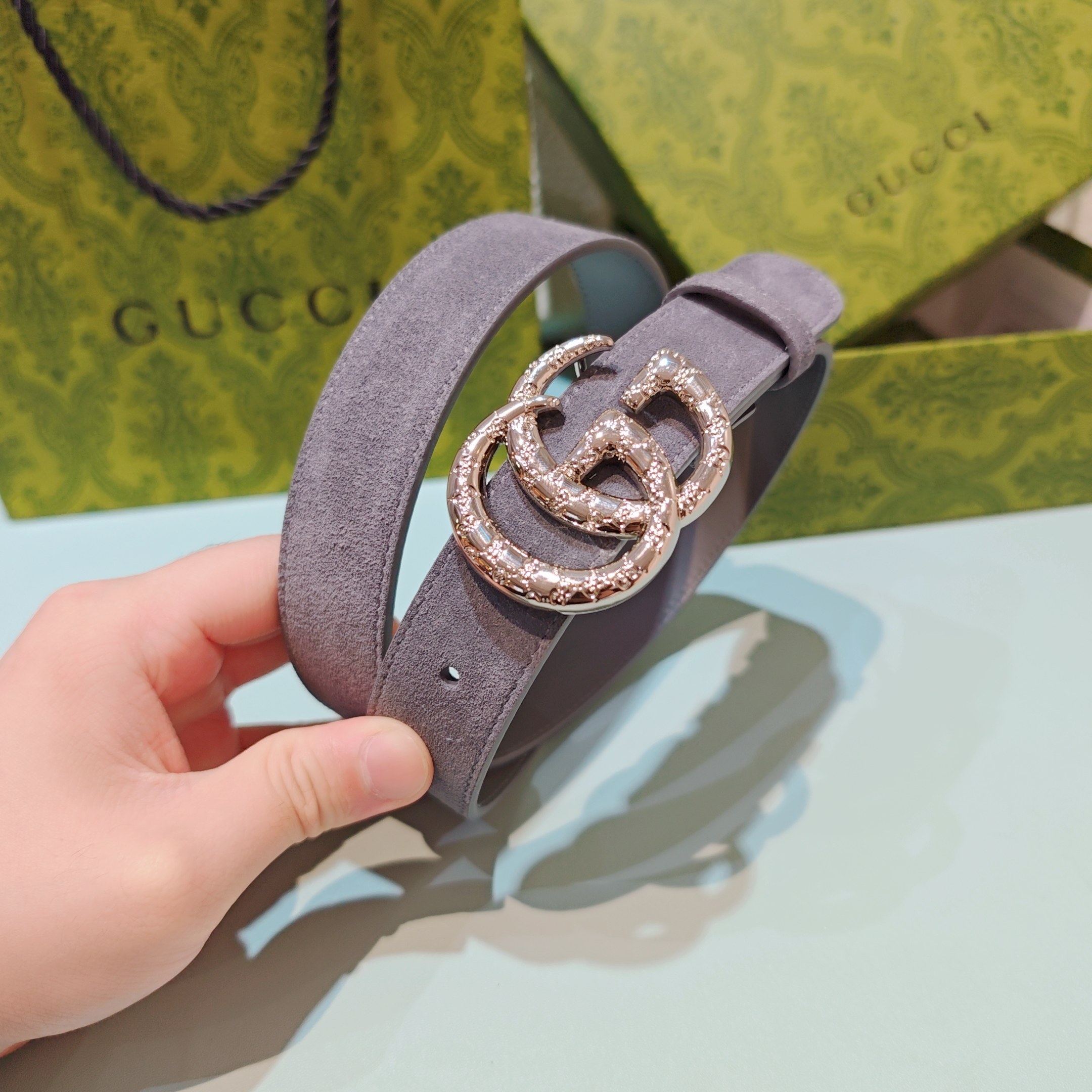 💥💥💥3.0cm 古驰 腰带，双面头层牛皮，长度：75.80.85.90.95.100.105欧，铜五金