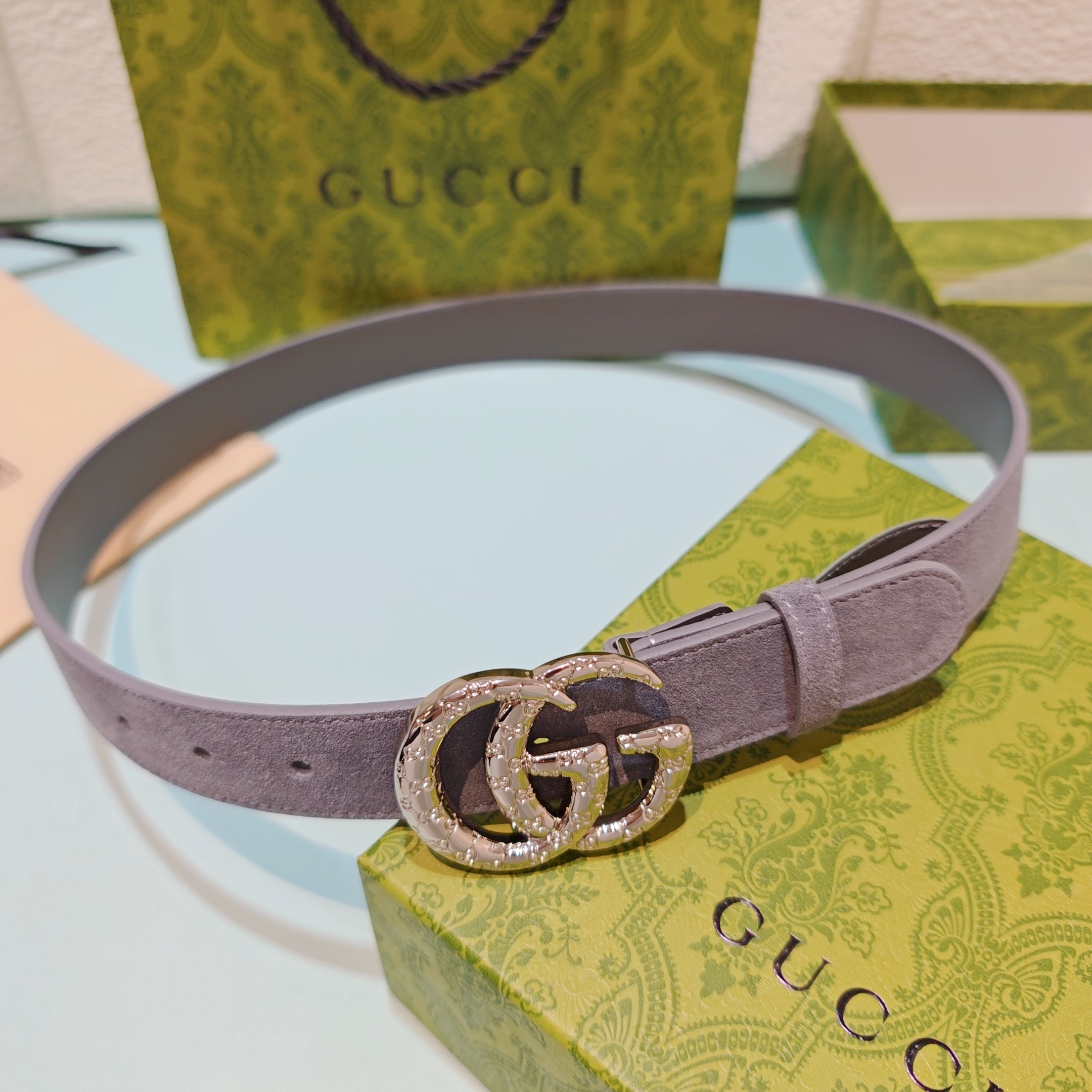 💥💥💥3.0cm 古驰 腰带，双面头层牛皮，长度：75.80.85.90.95.100.105欧，铜五金